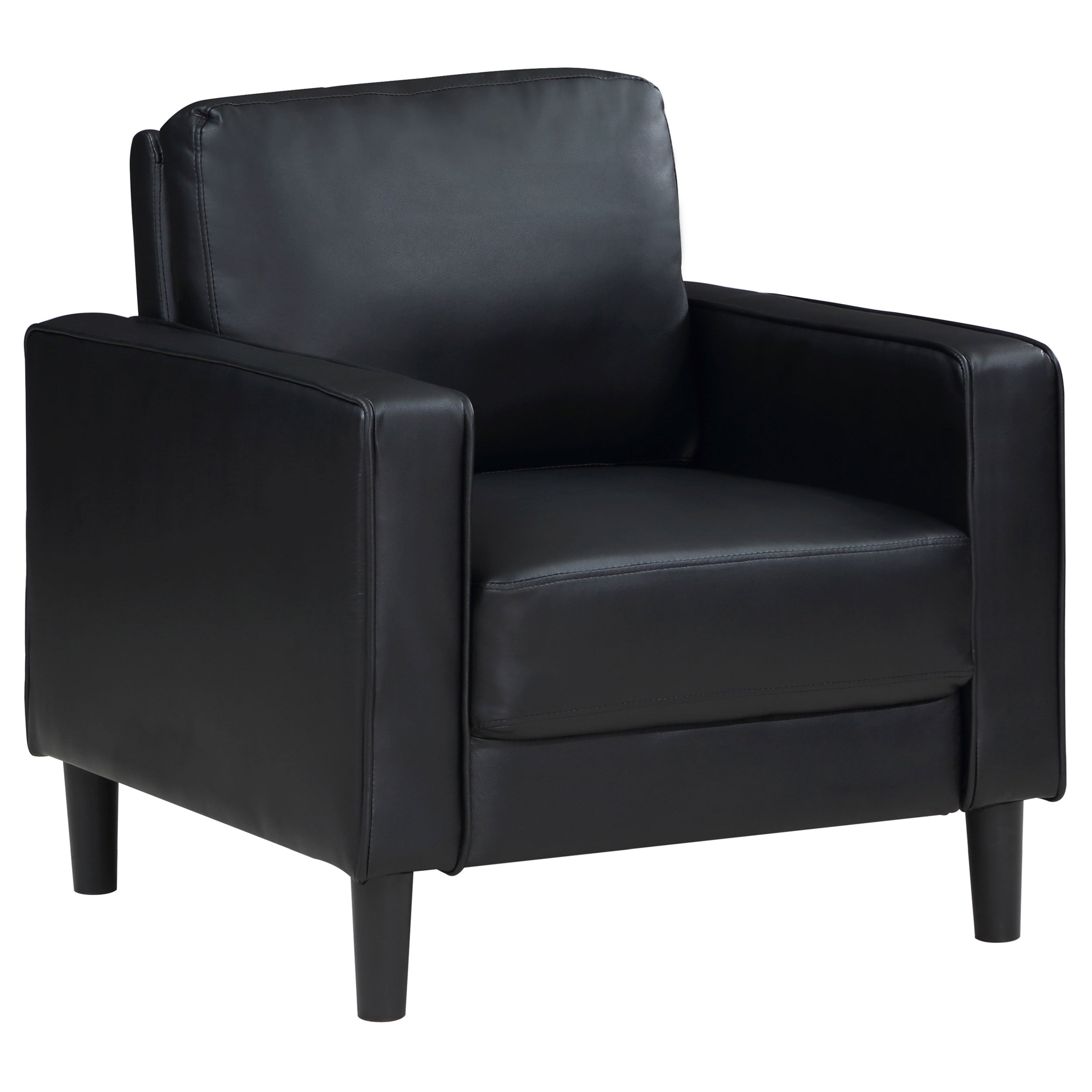 Ruth Upholstered Track Arm Accent Chair Black-