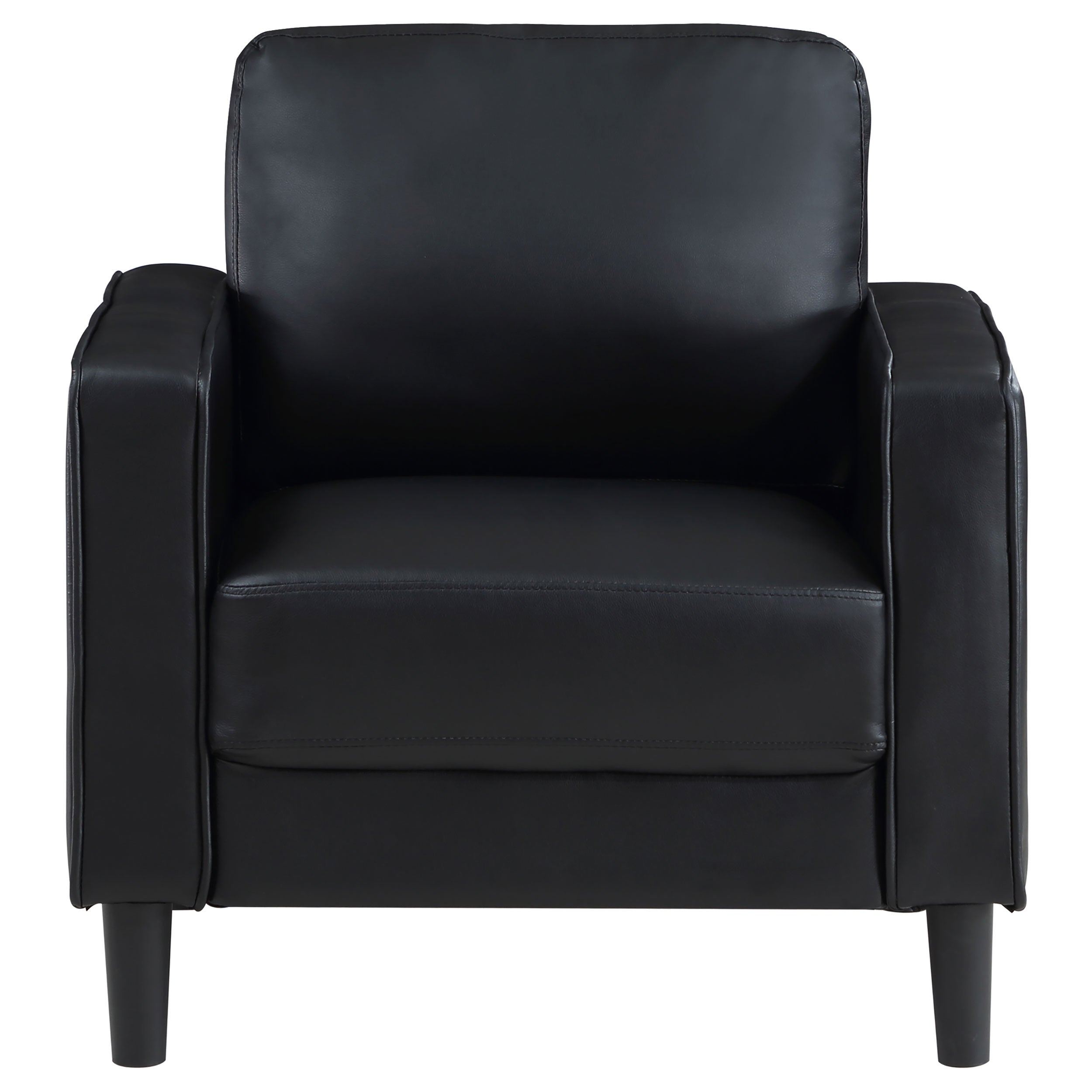 Ruth Upholstered Track Arm Accent Chair Black-