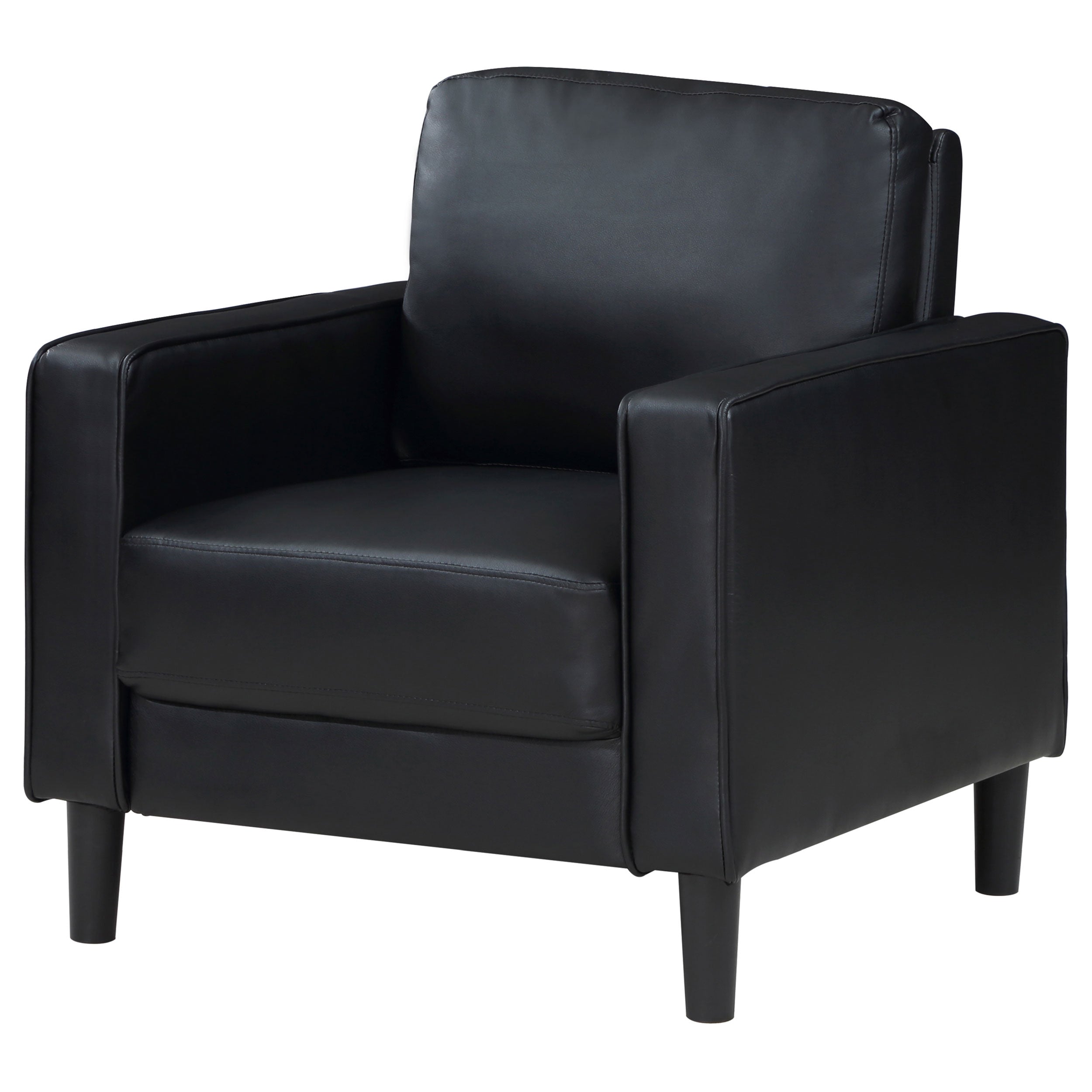 Ruth Upholstered Track Arm Accent Chair Black-