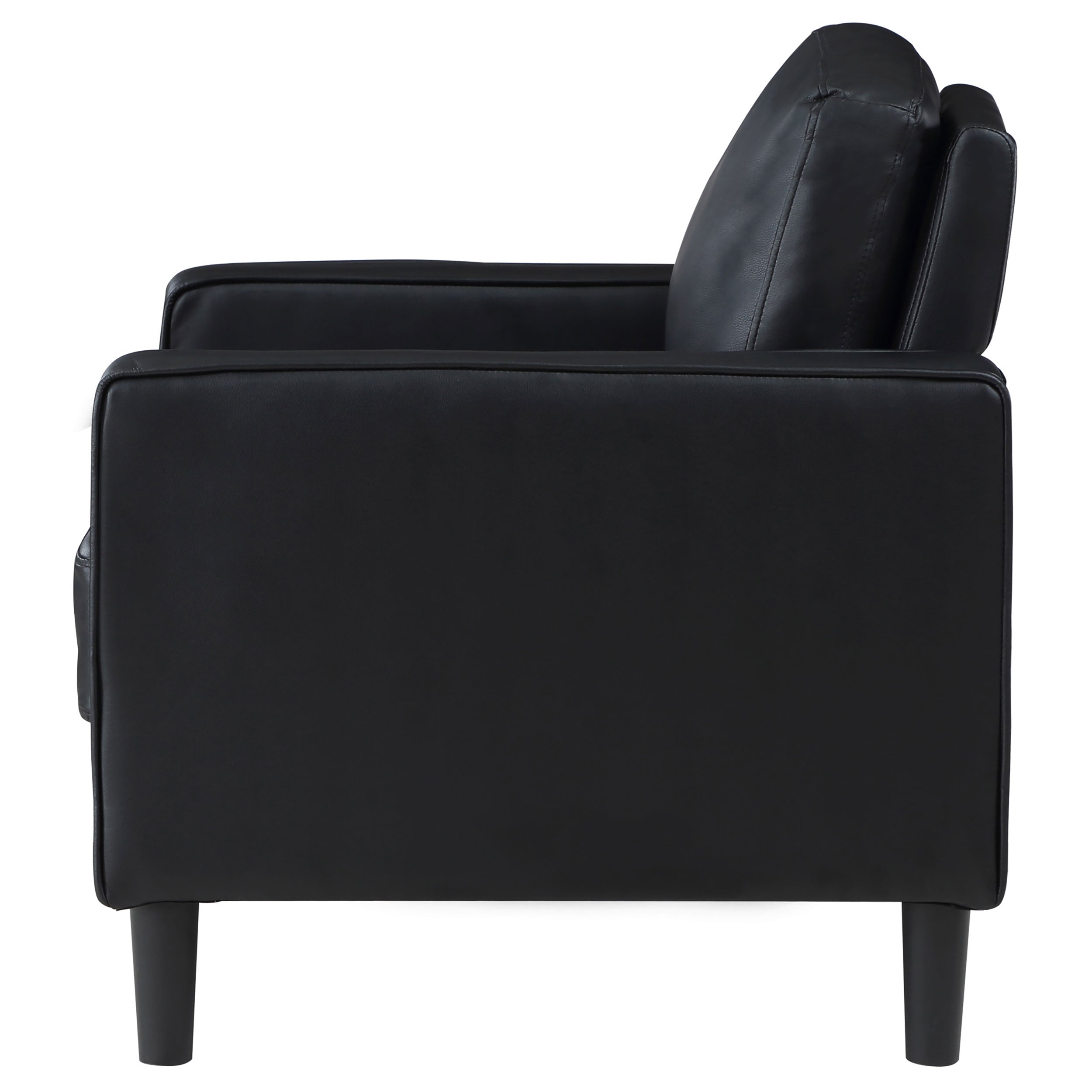Ruth Upholstered Track Arm Accent Chair Black-