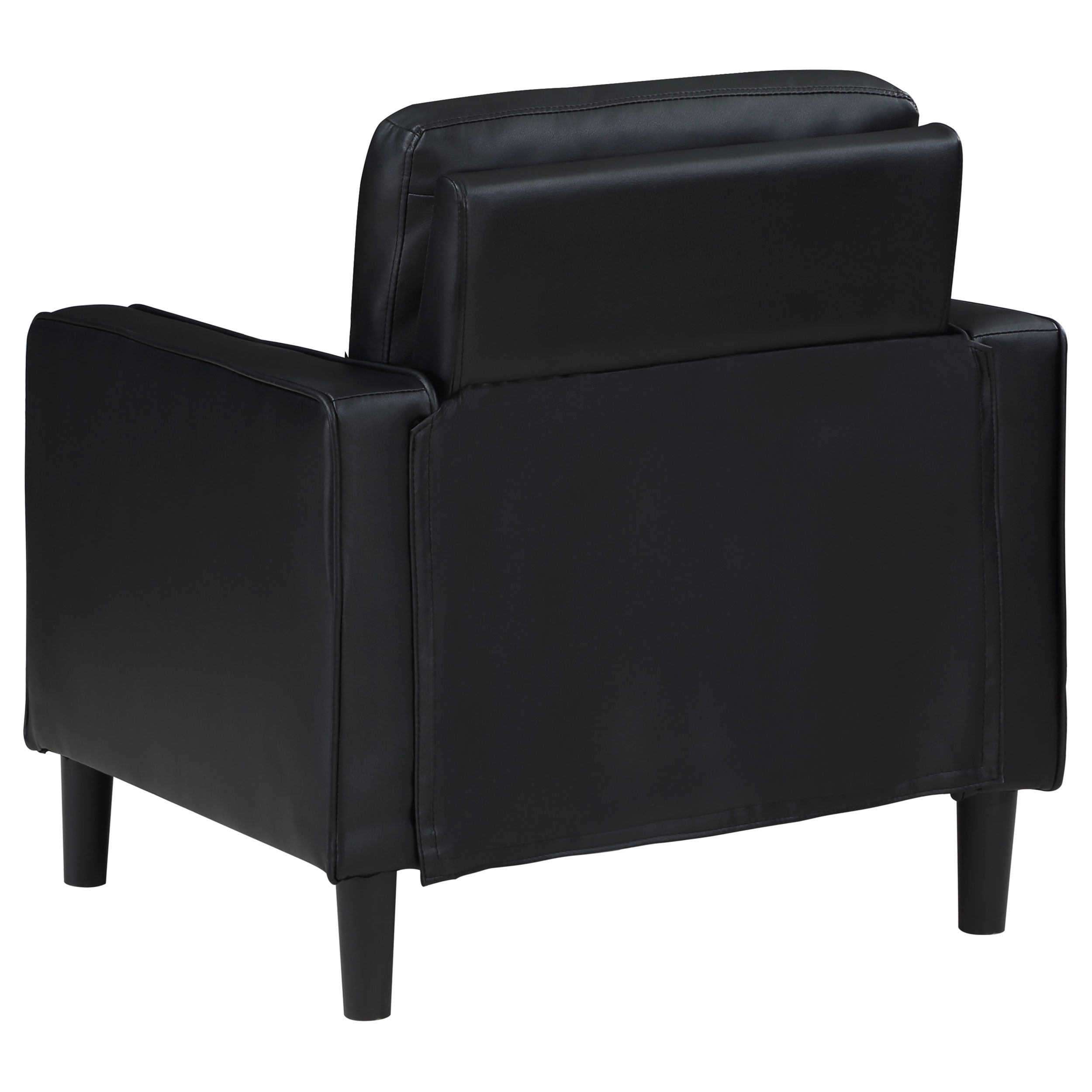 Ruth Upholstered Track Arm Accent Chair Black-