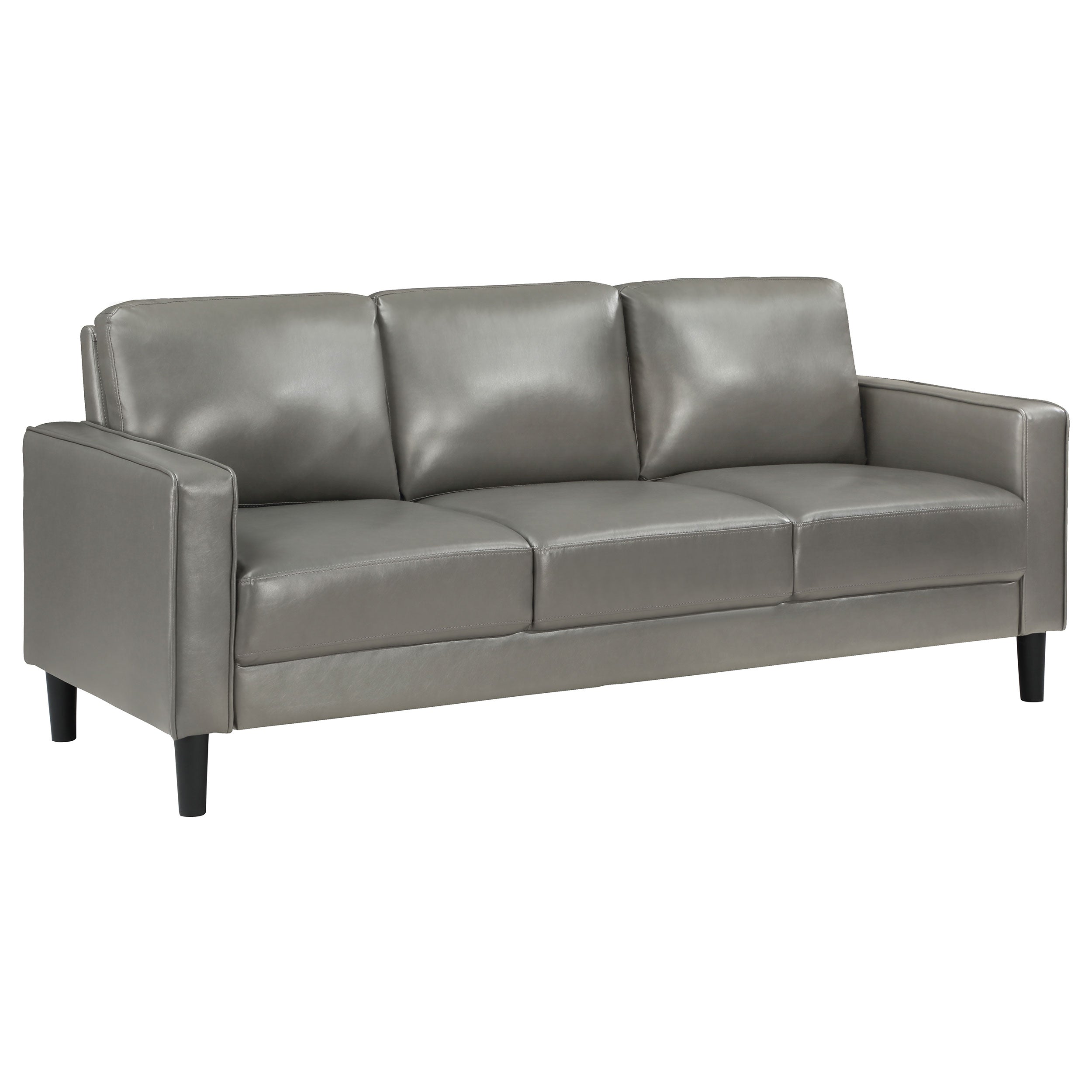 Ruth Upholstered Track Arm Sofa Grey-