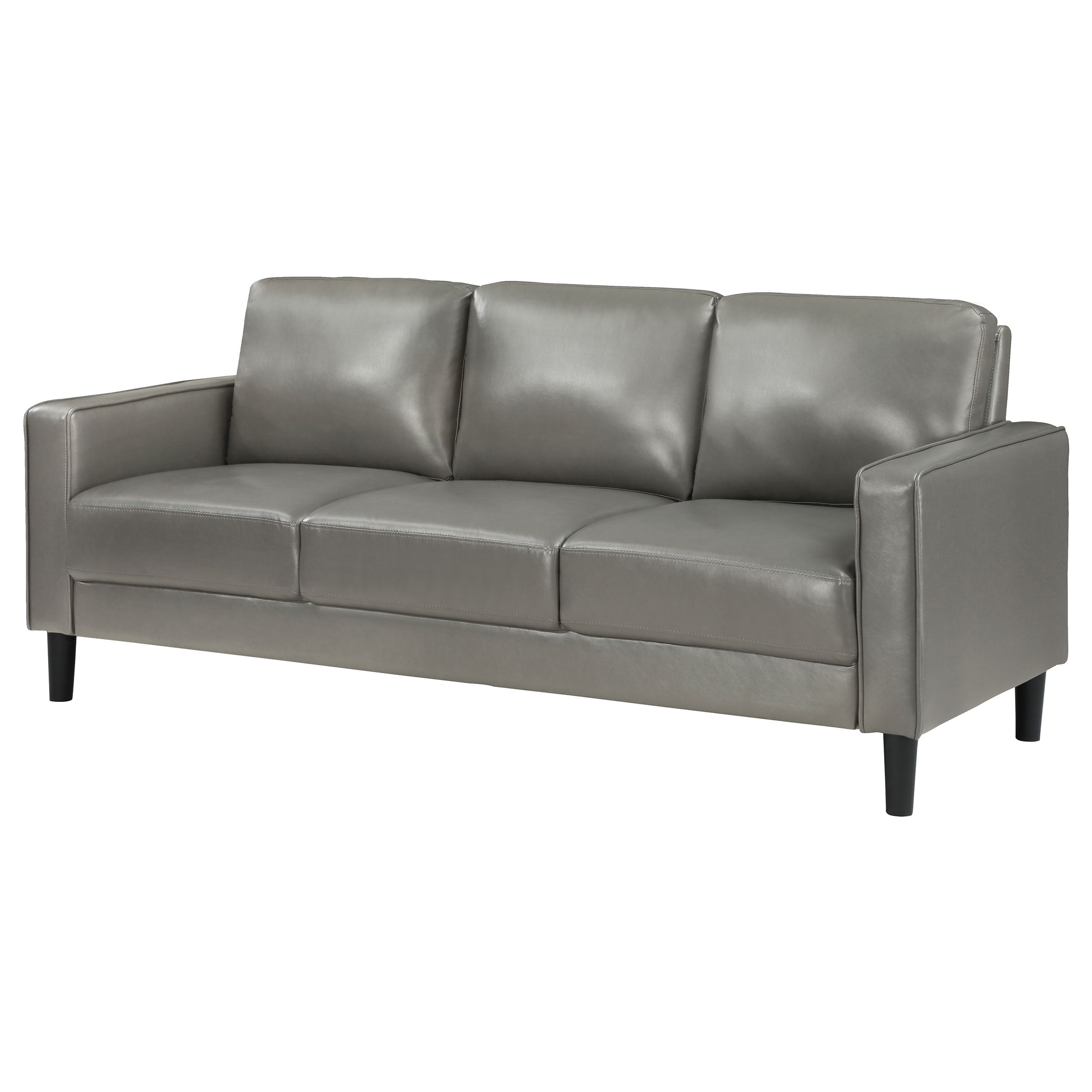 Ruth Upholstered Track Arm Sofa Grey-