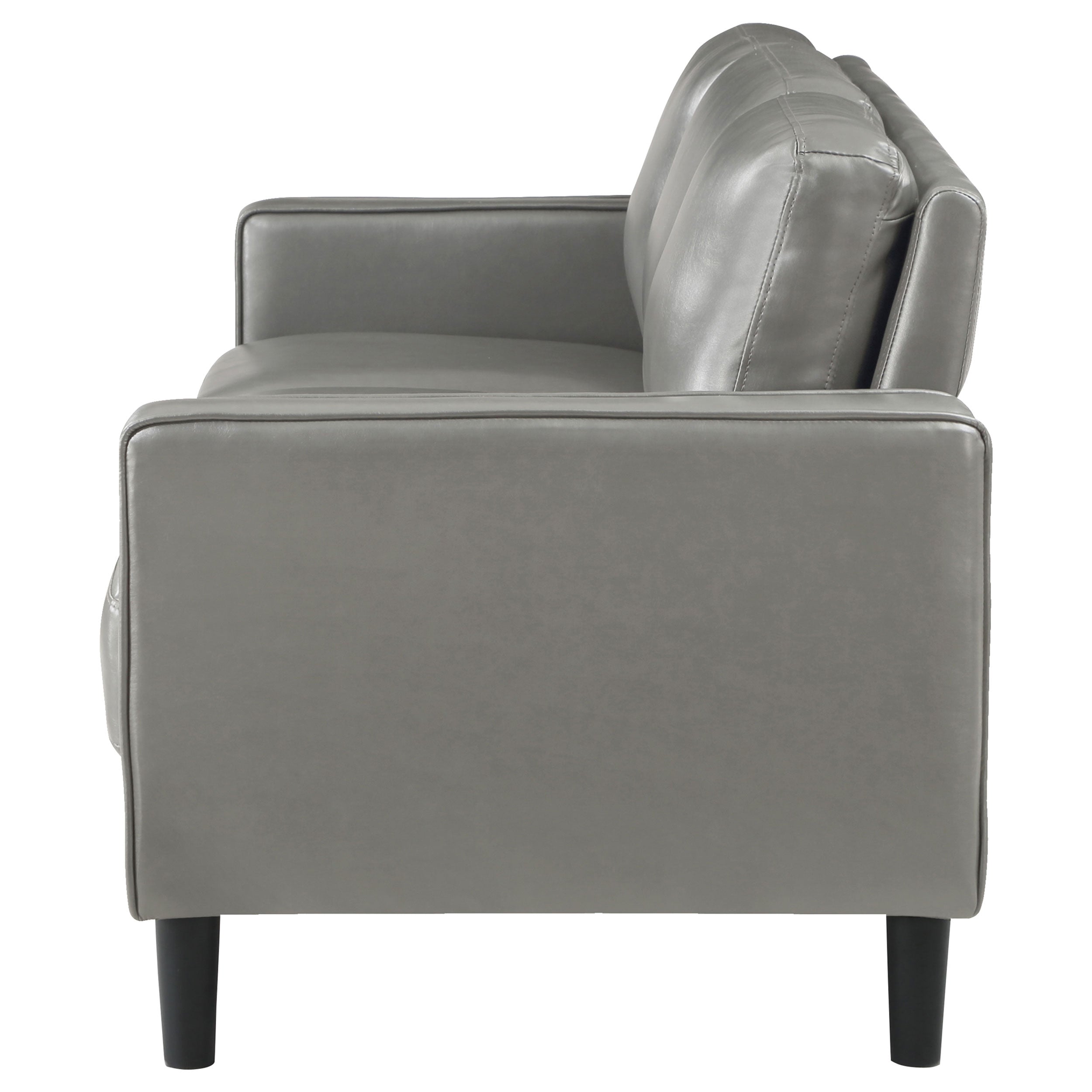 Ruth Upholstered Track Arm Sofa Grey-
