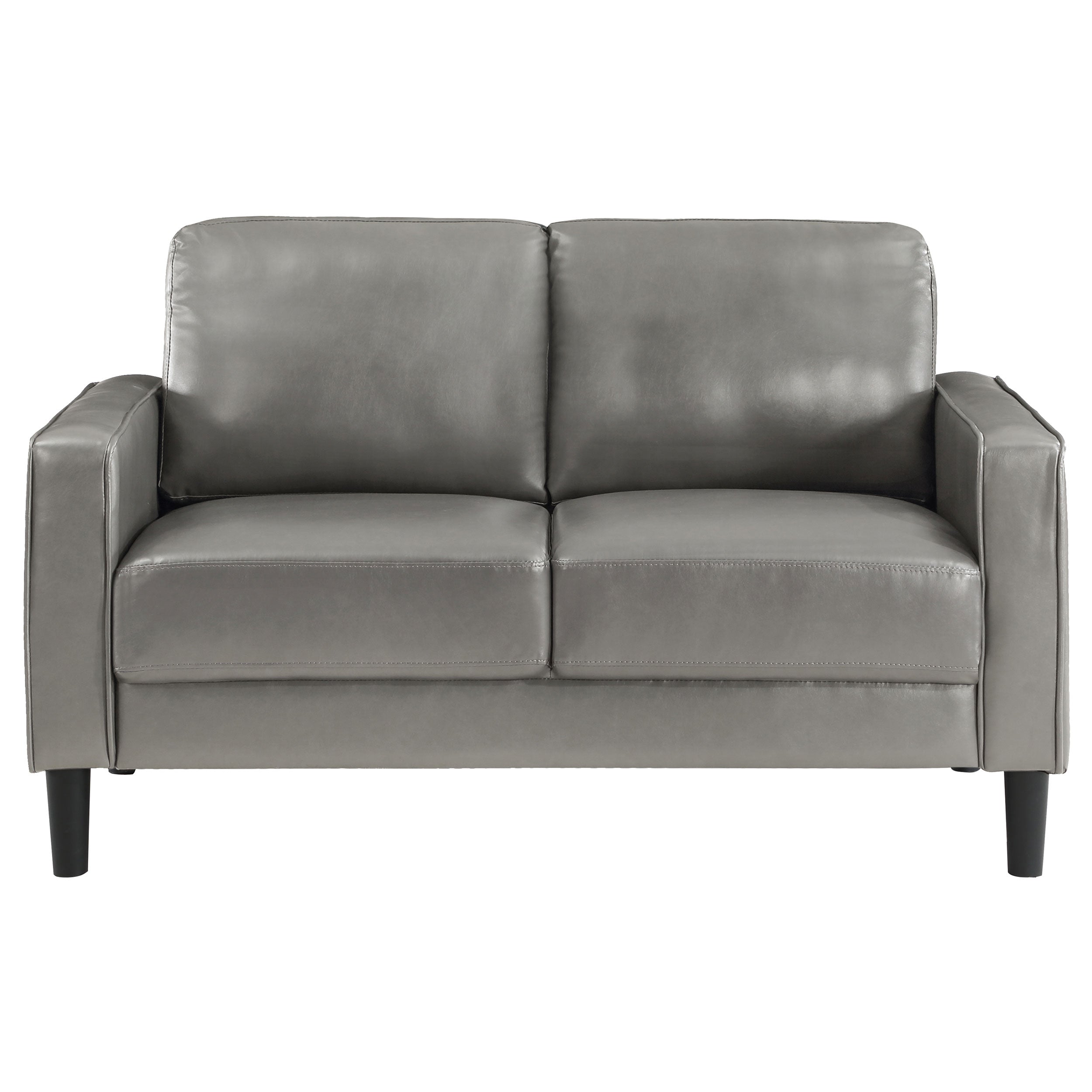 Ruth Upholstered Track Arm Loveseat Grey-