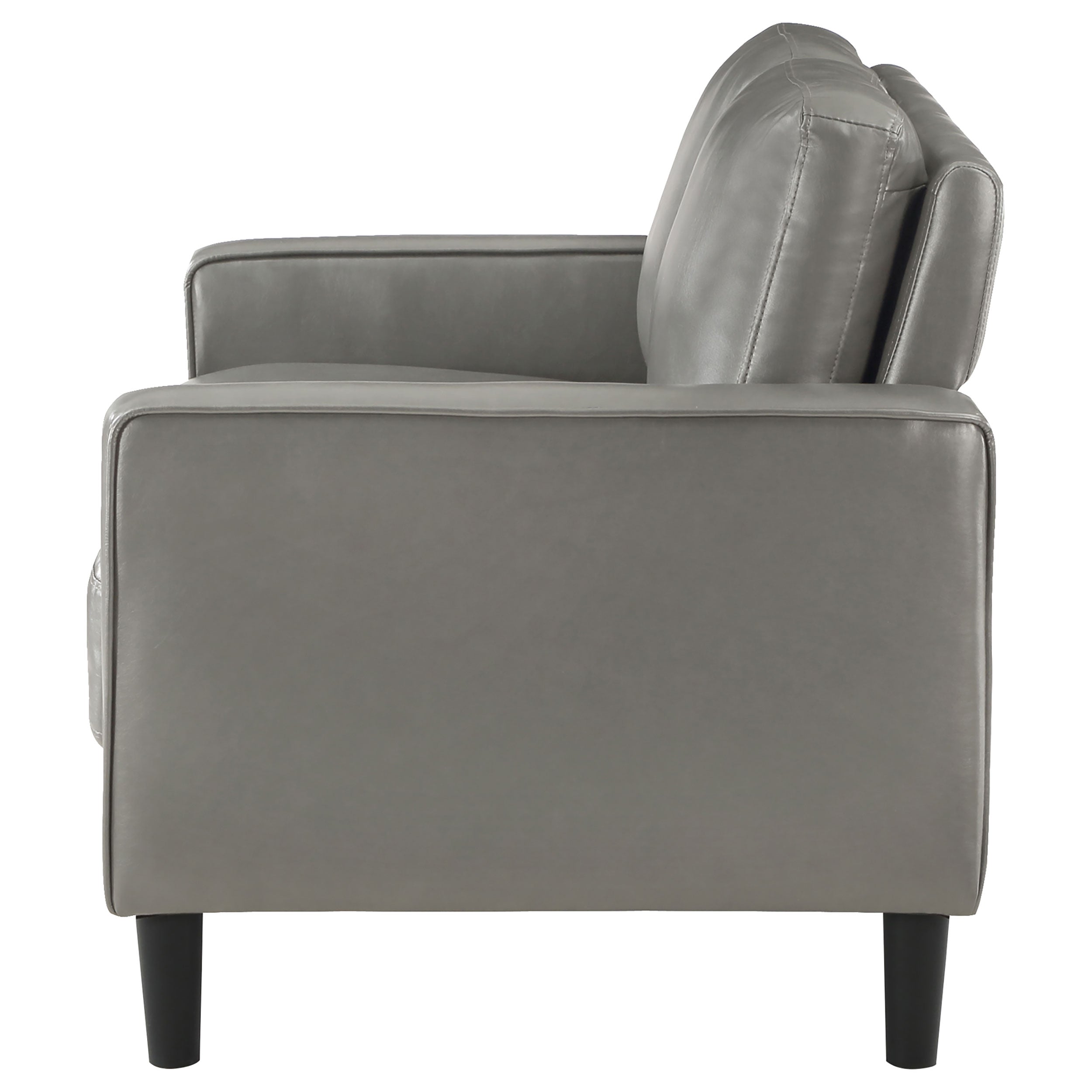 Ruth Upholstered Track Arm Loveseat Grey-