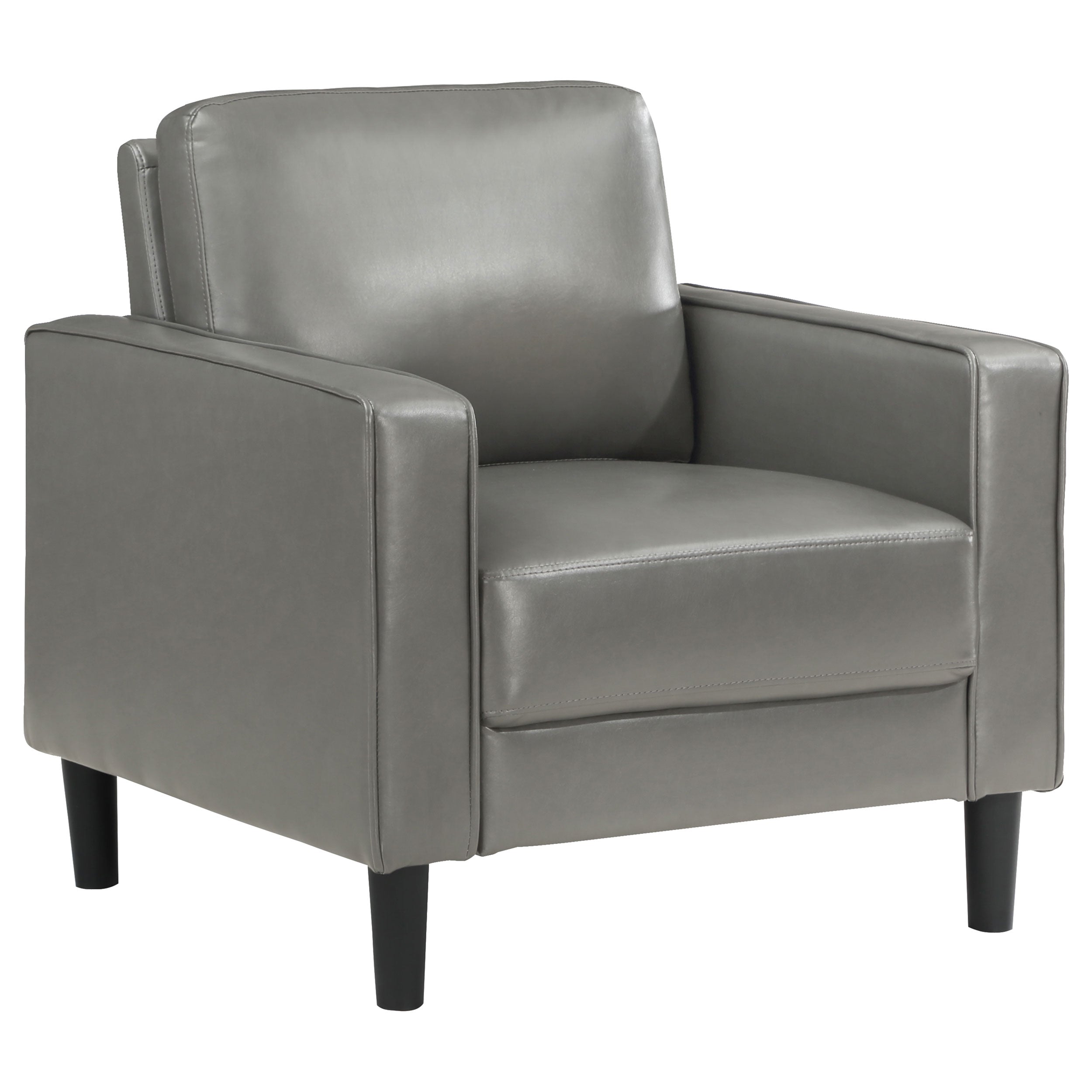 Ruth Upholstered Track Arm Accent Chair Grey-