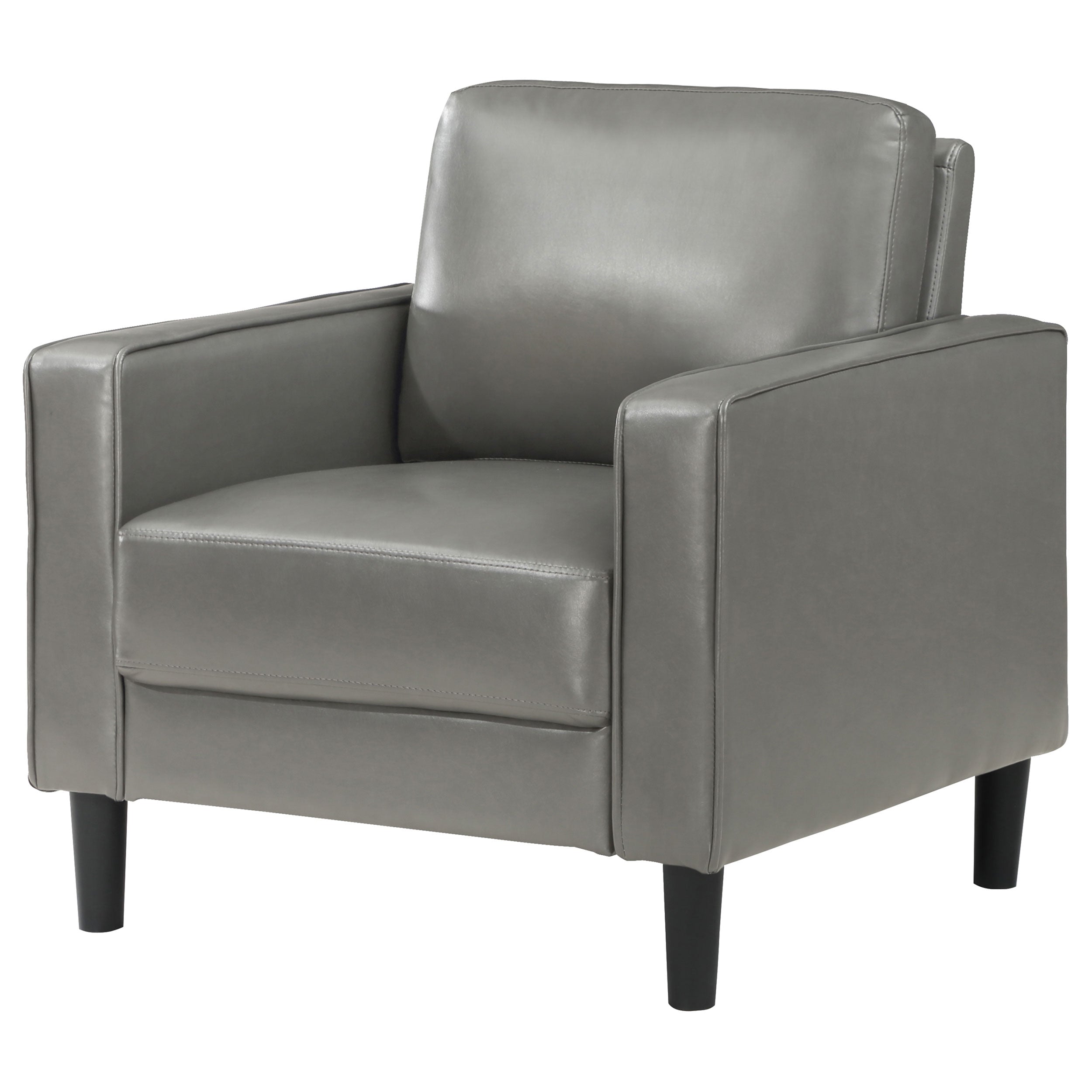 Ruth Upholstered Track Arm Accent Chair Grey-