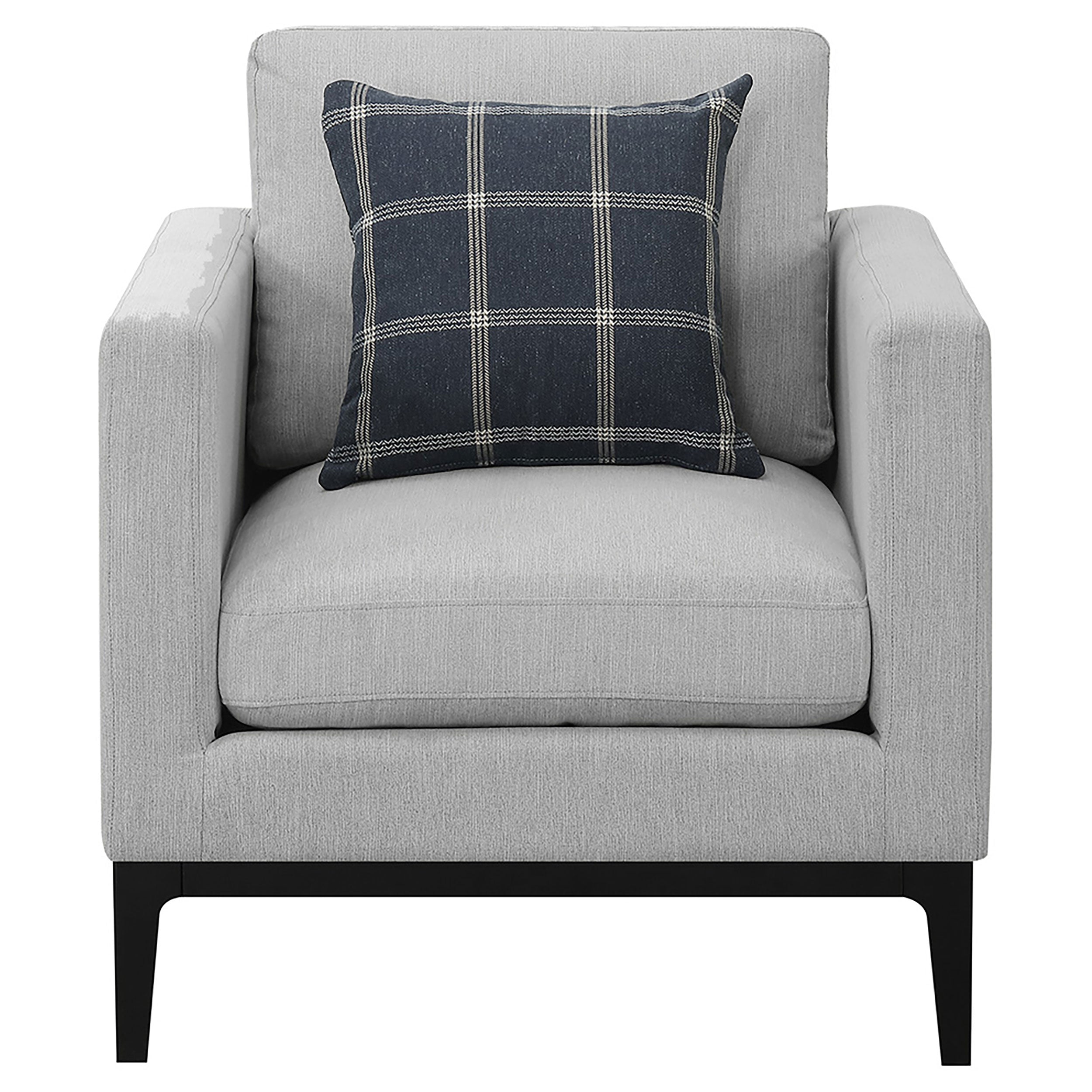 Apperson Upholstered Track Arm Accent Chair Light Grey-CoasterElevations