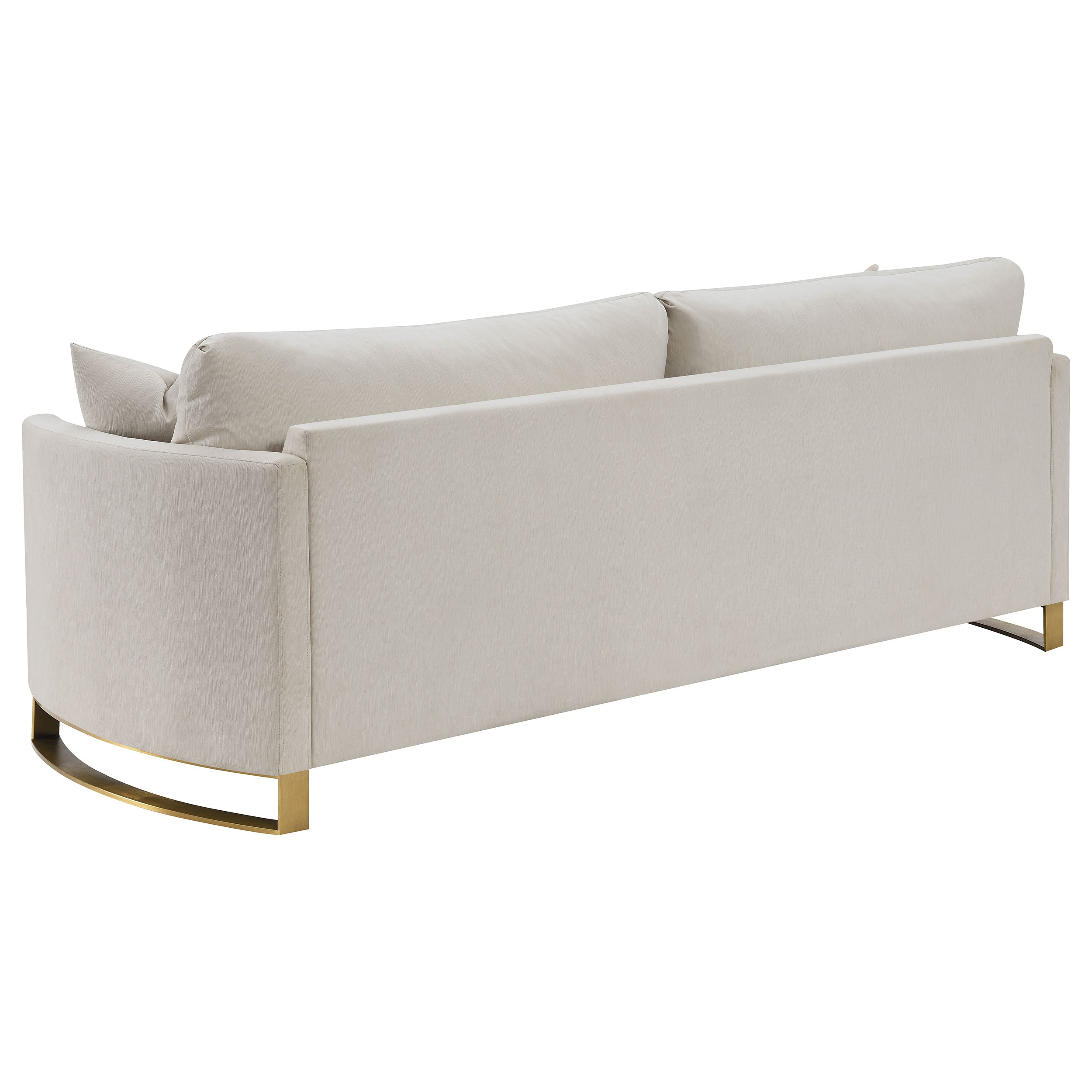 Corliss Upholstered Curved Track Arm Sofa Beige-CoasterElevations