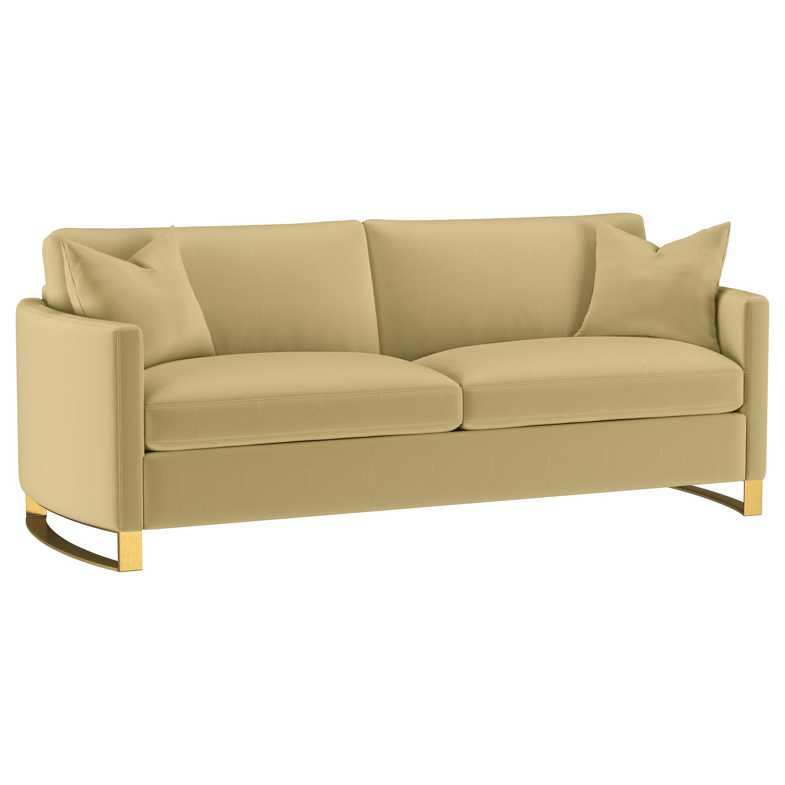 Corliss Upholstered Curved Track Arm Sofa Camel-