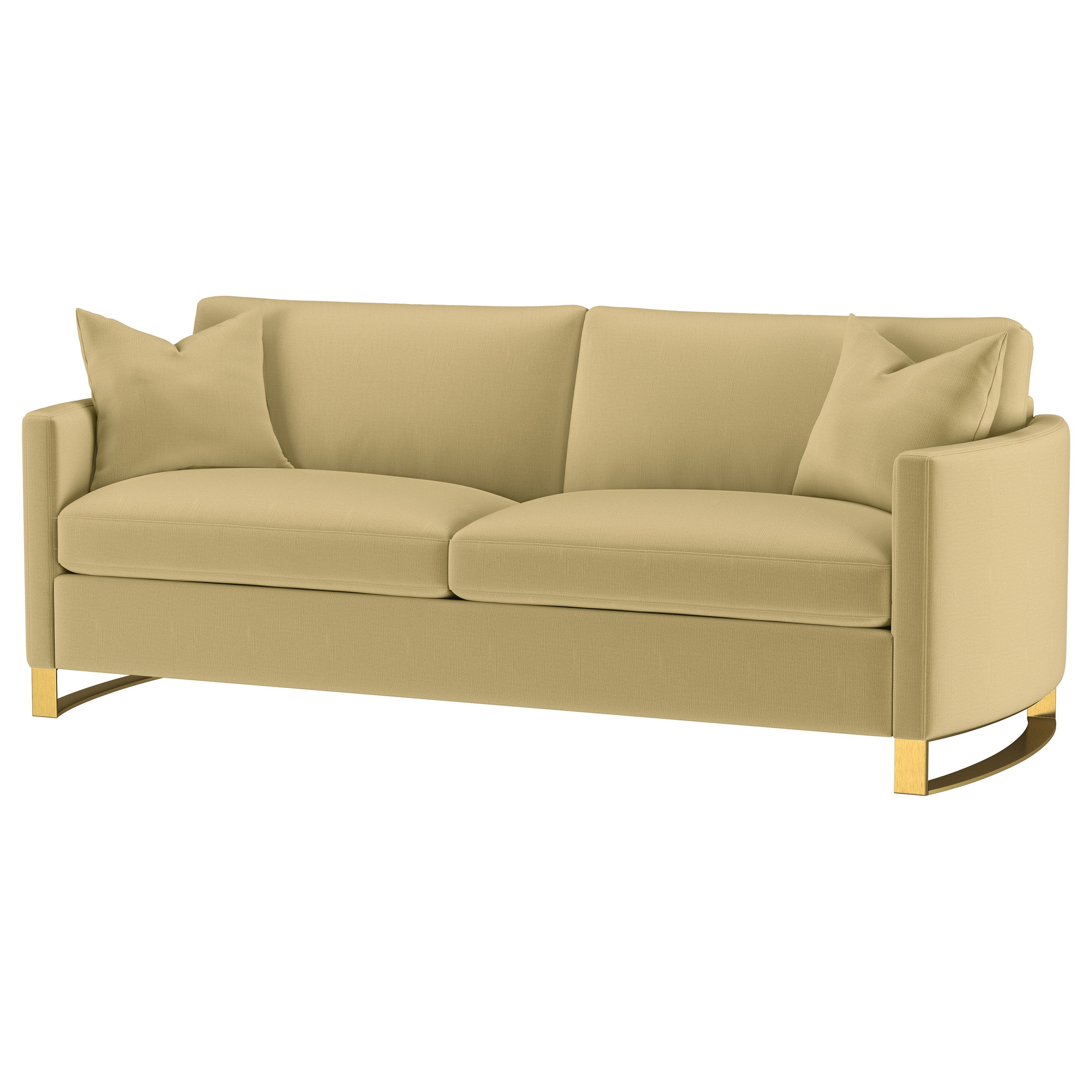 Corliss Upholstered Curved Track Arm Sofa Camel-