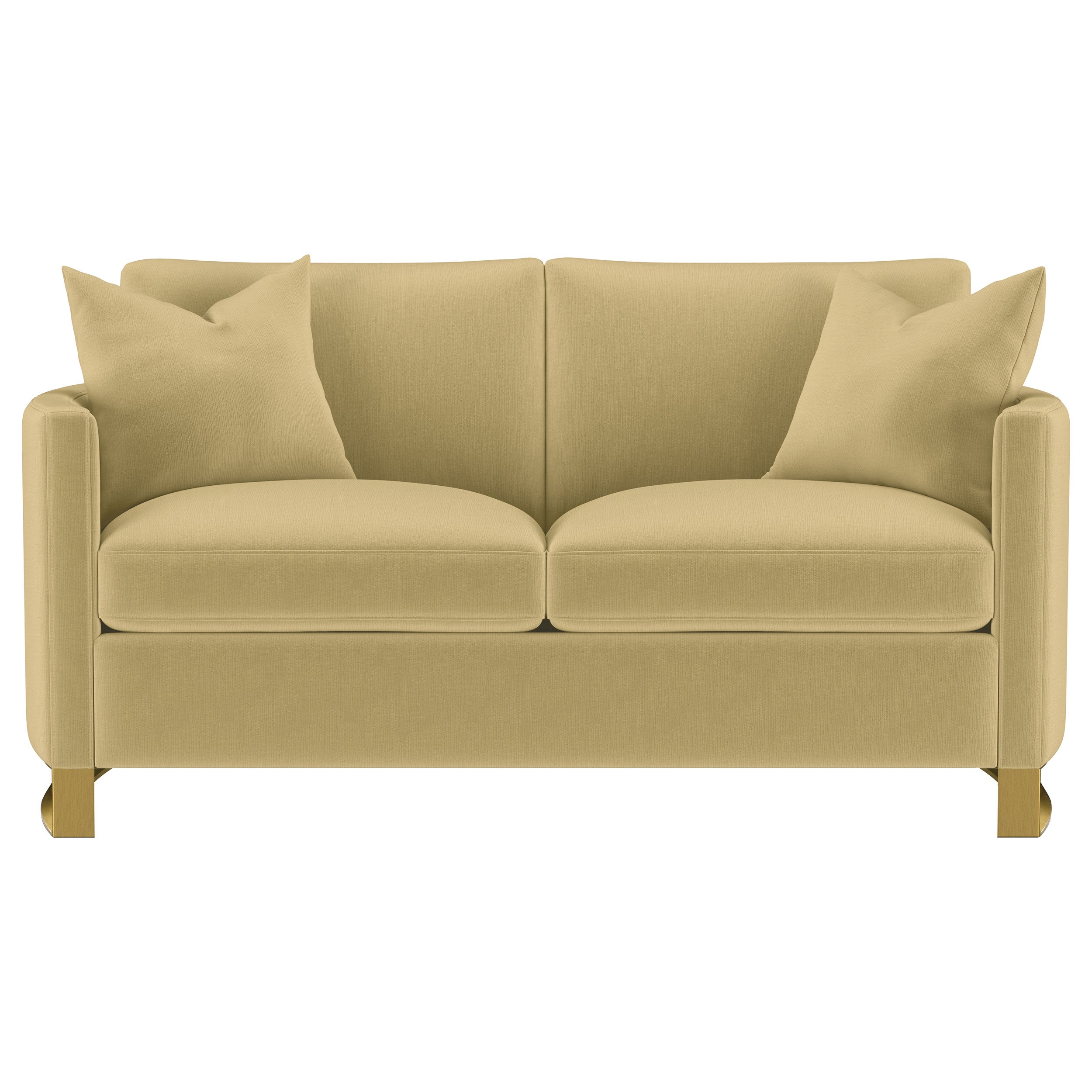 Corliss Upholstered Curved Track Arm Loveseat Camel-