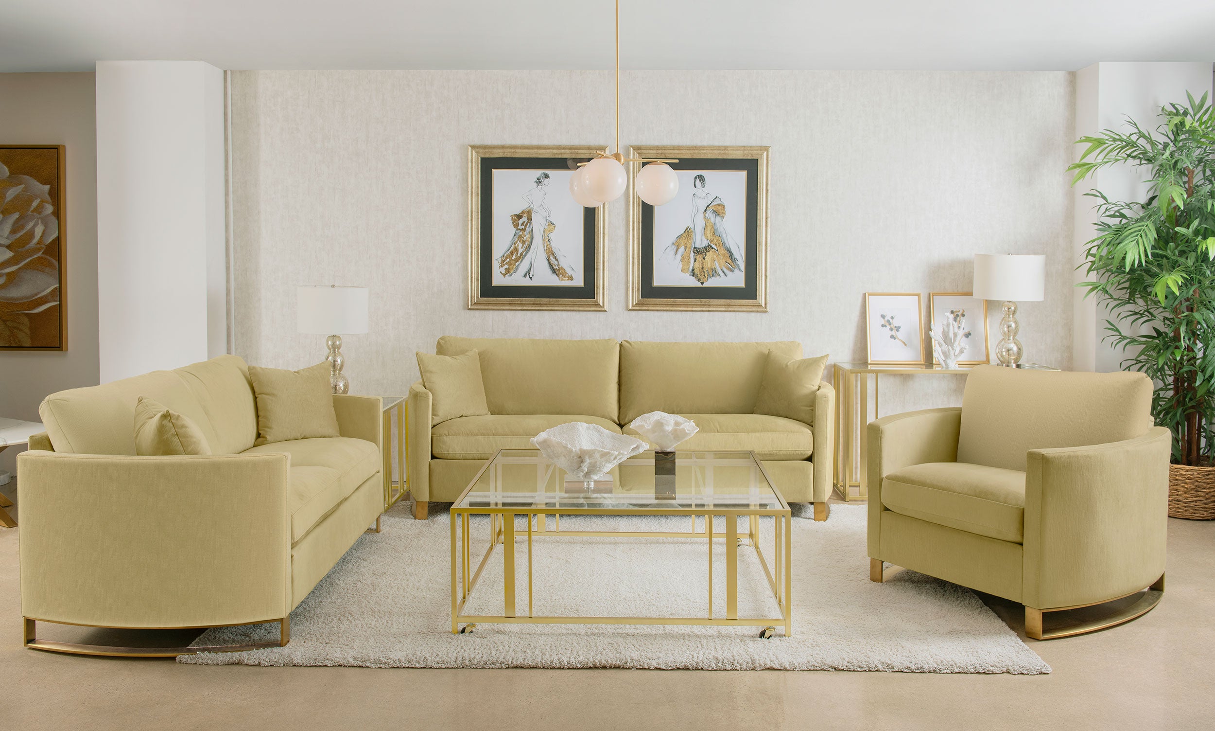 Corliss Upholstered Curved Track Arm Loveseat Camel-