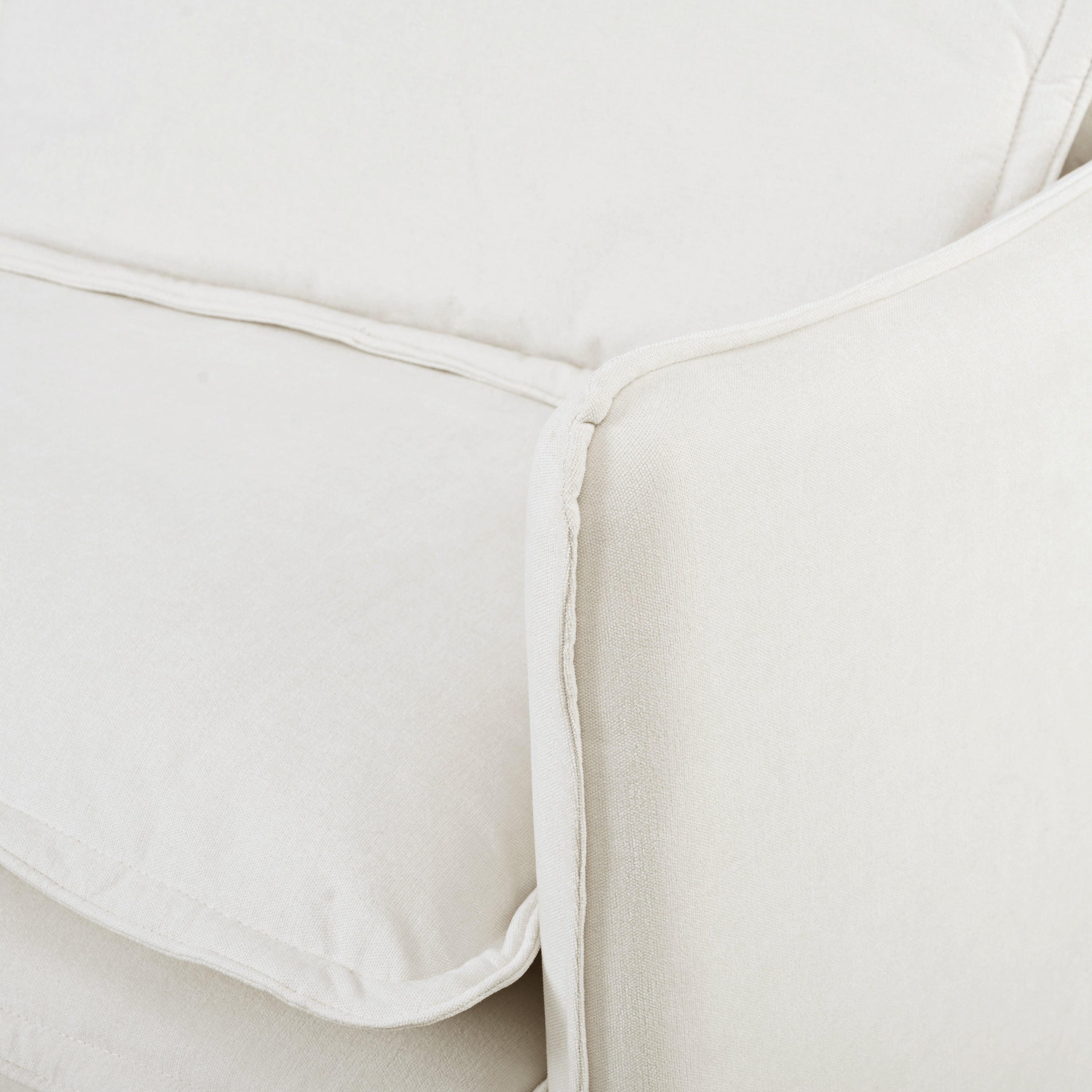 Double-Layer Cushion Modular Sofa 4-Seater with Storage Function