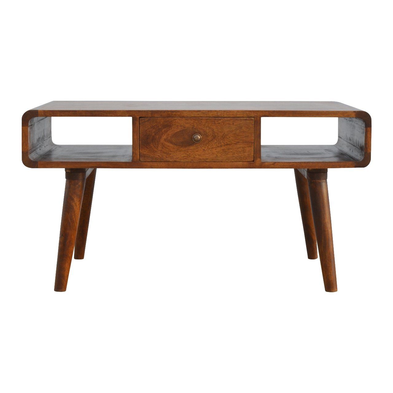 Solid Wood Curved Coffee Table