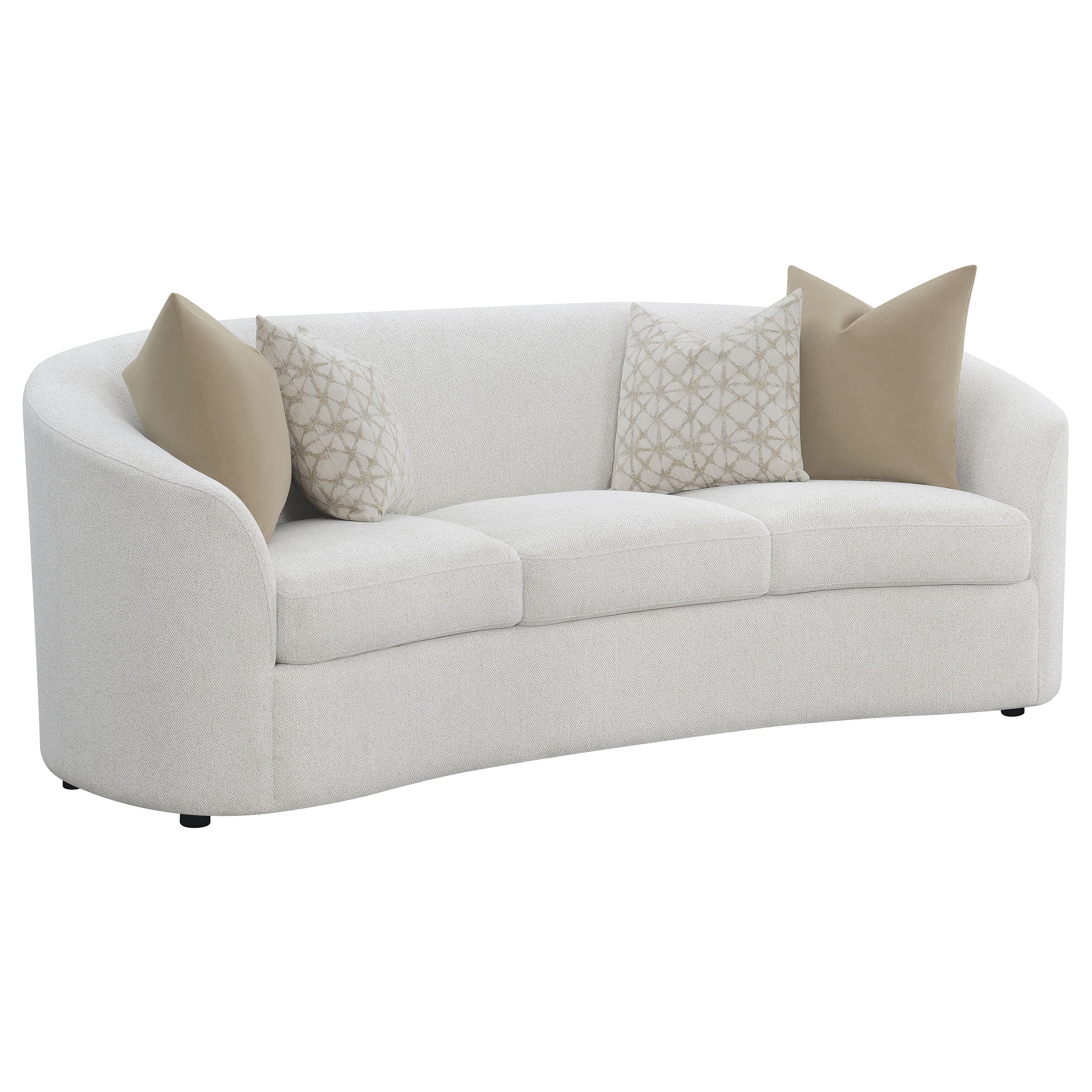 Rainn Boucle Upholstered Sloped Arm Sofa Latte-CoasterEssence