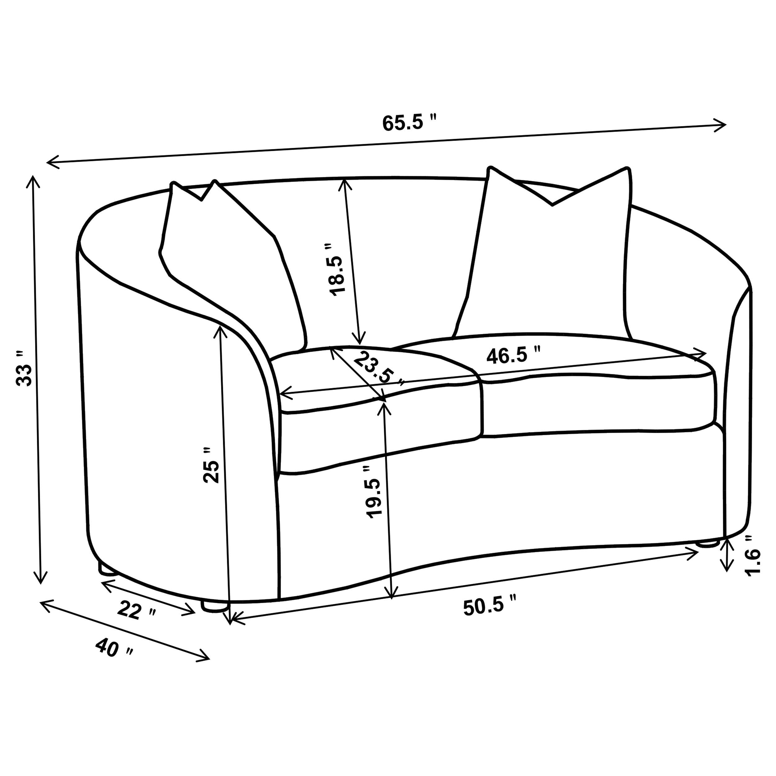 Rainn Boucle Upholstered Sloped Arm Loveseat Latte-CoasterEssence