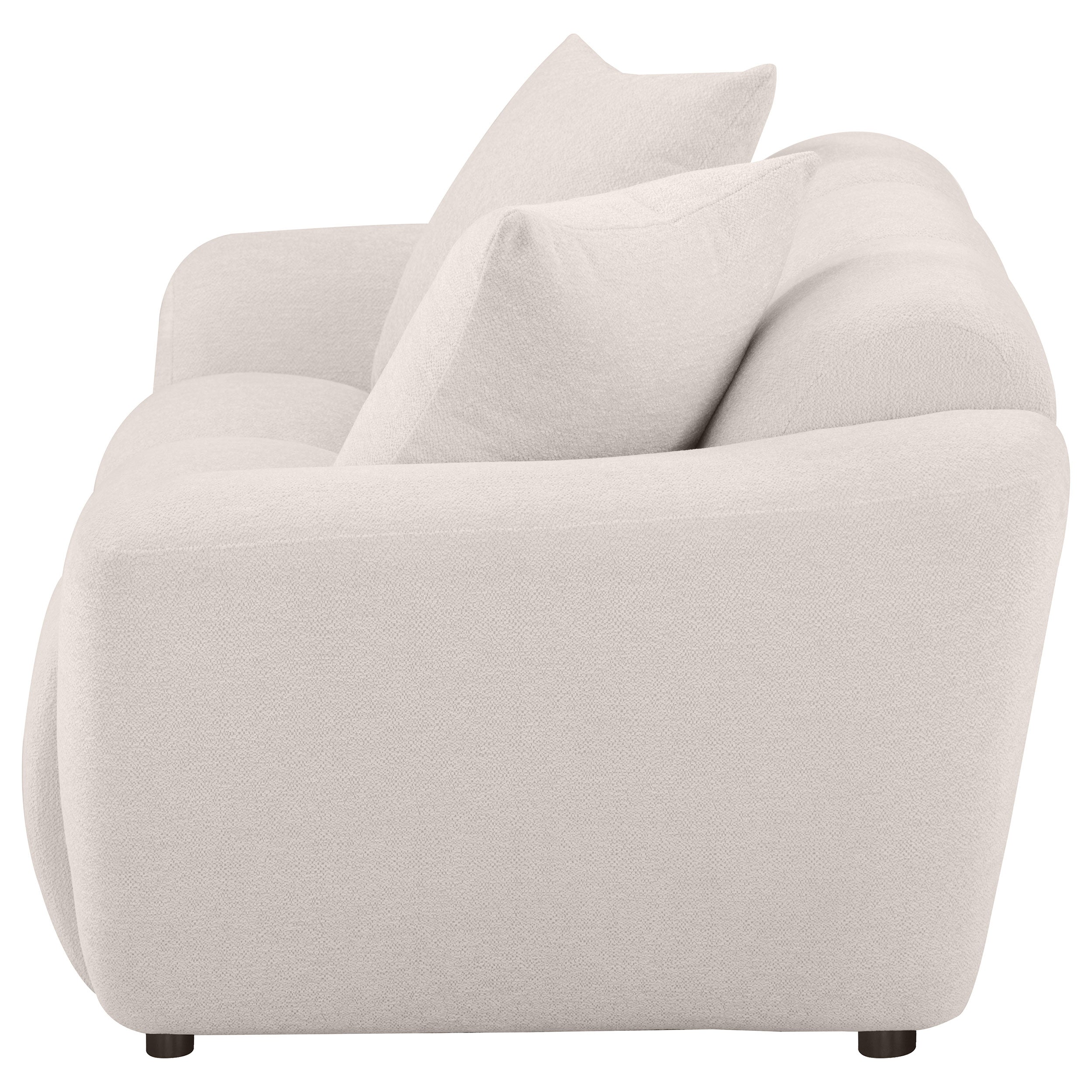 Destino Chenille Upholstered Splayed Arm Loveseat Greige-