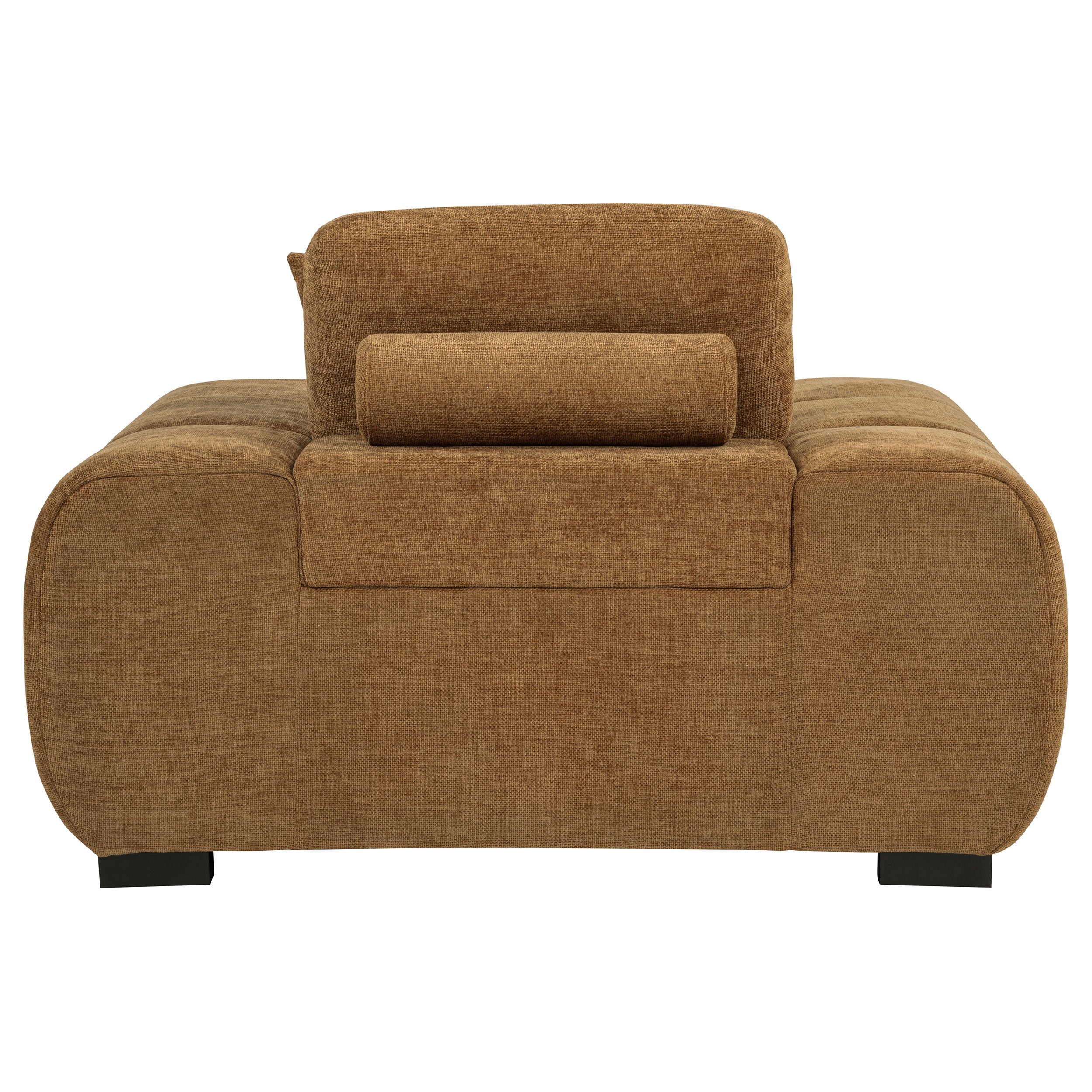 Octavia Upholstered Track Arm Accent Chair Amber-