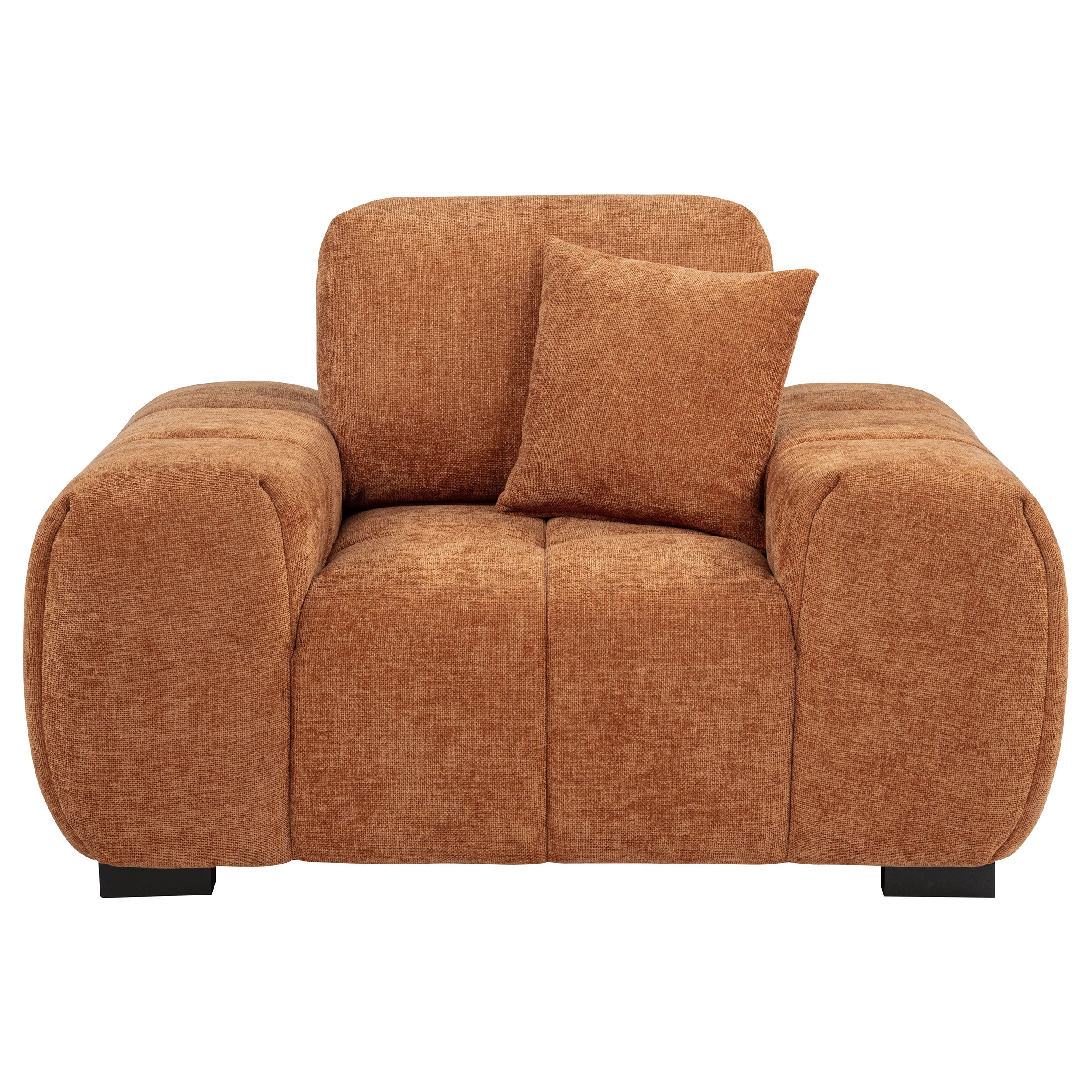 Octavia Upholstered Track Arm Accent Chair Orange-