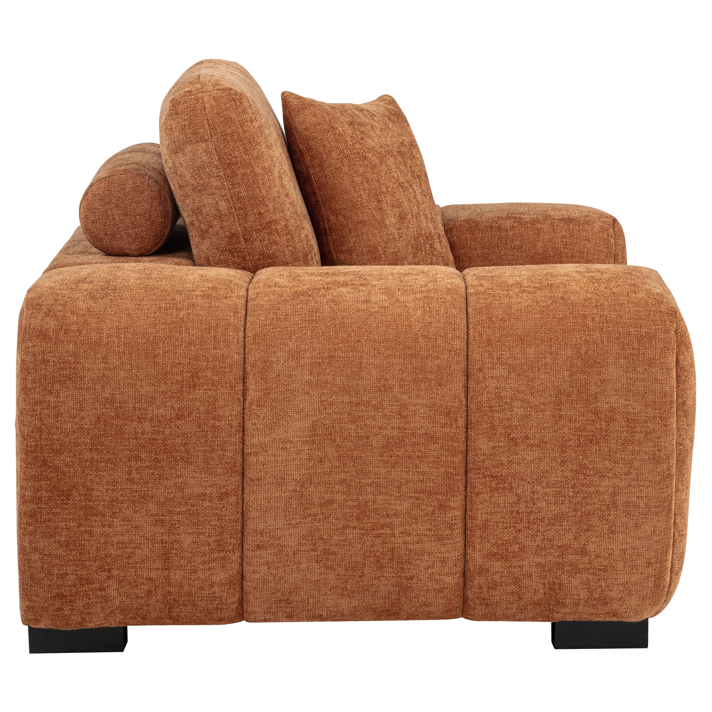 Octavia Upholstered Track Arm Accent Chair Orange-