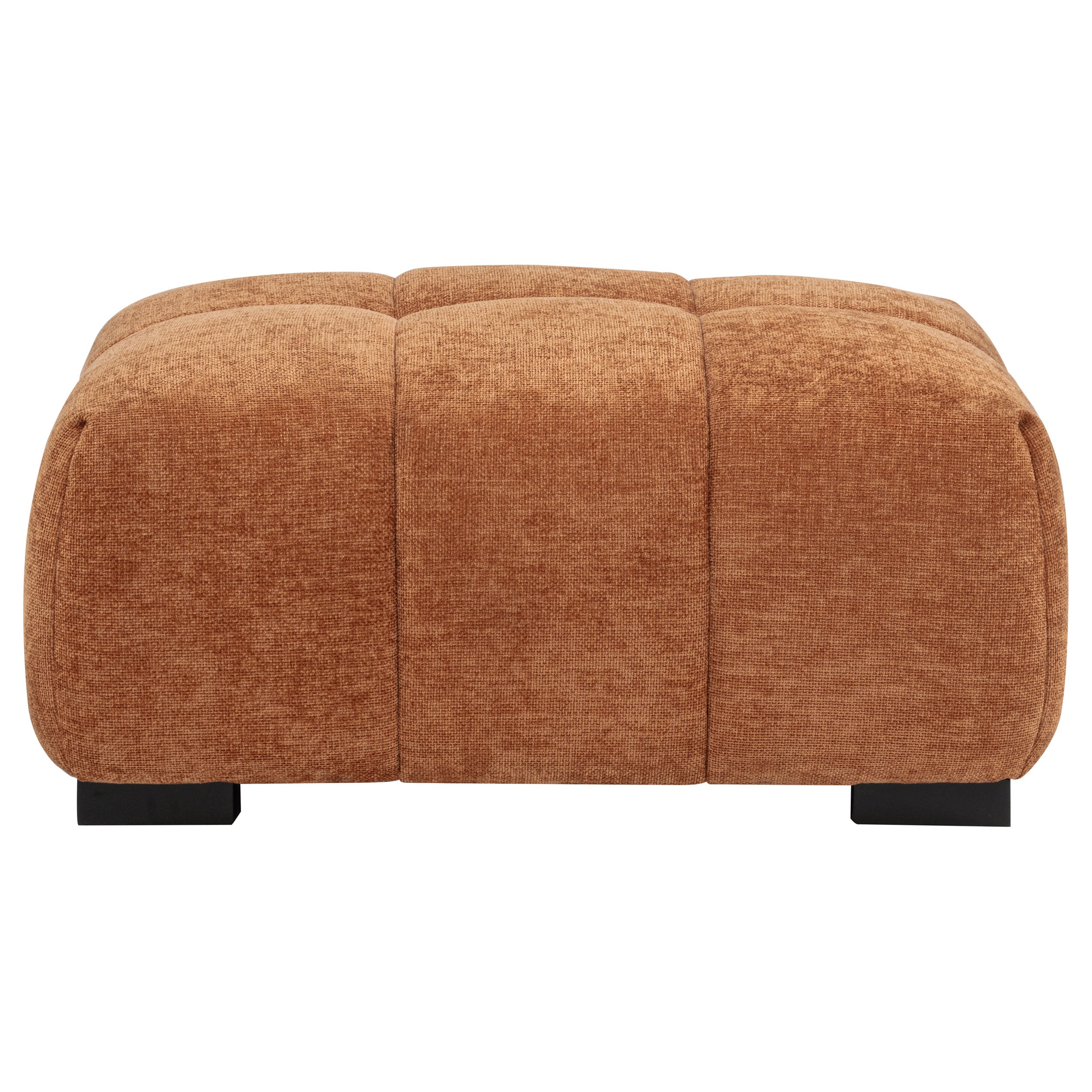 Octavia Upholstered Rectangular Ottoman Orange-