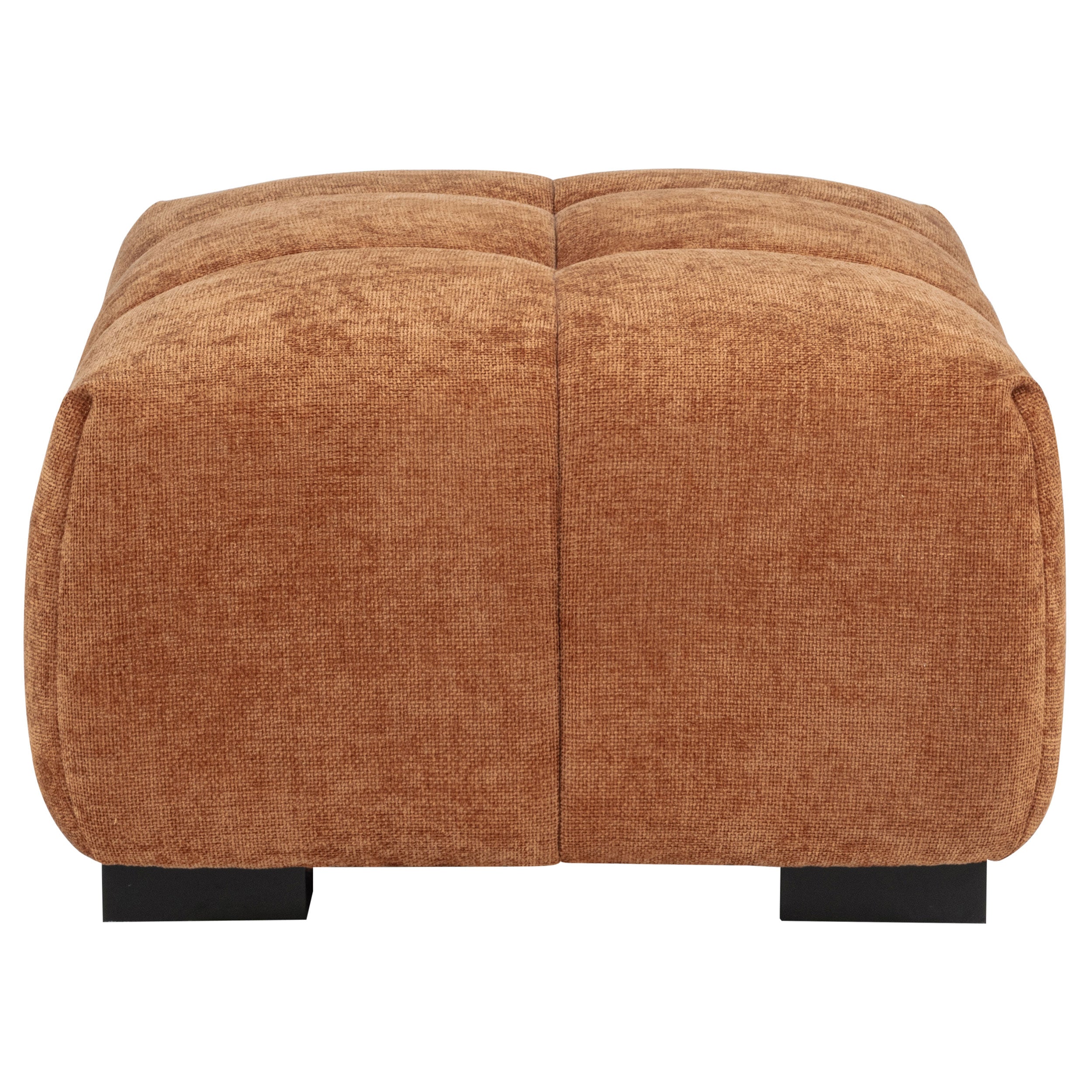Octavia Upholstered Rectangular Ottoman Orange-