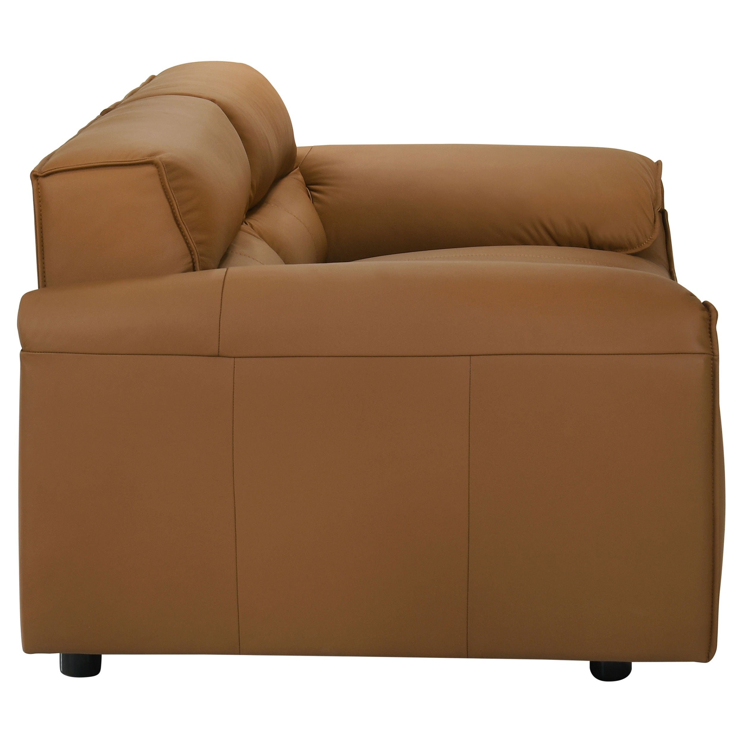 Buxton 2-piece Leather Upholstered Sofa Set Orange-
