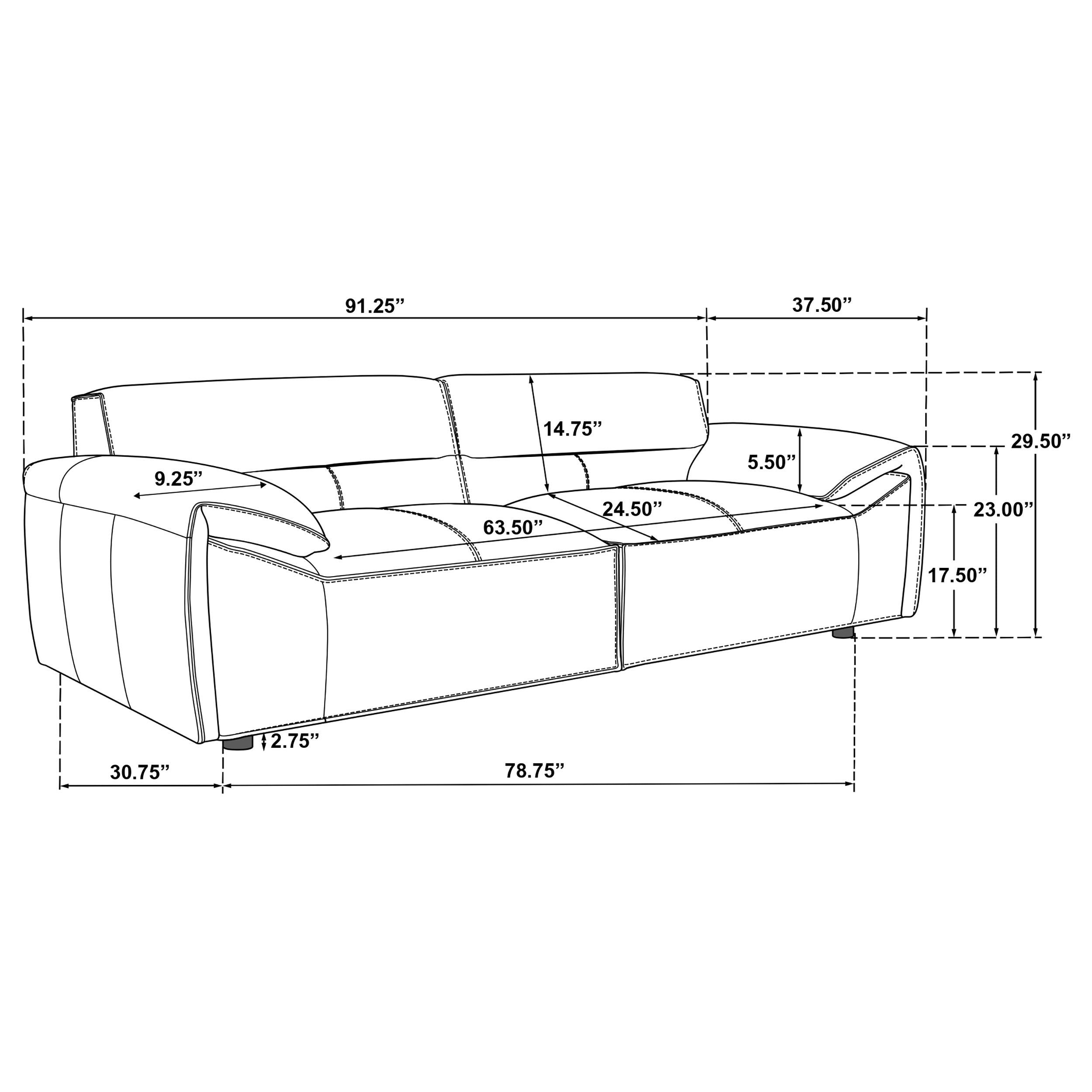 Buxton 2-piece Leather Upholstered Sofa Set Orange-