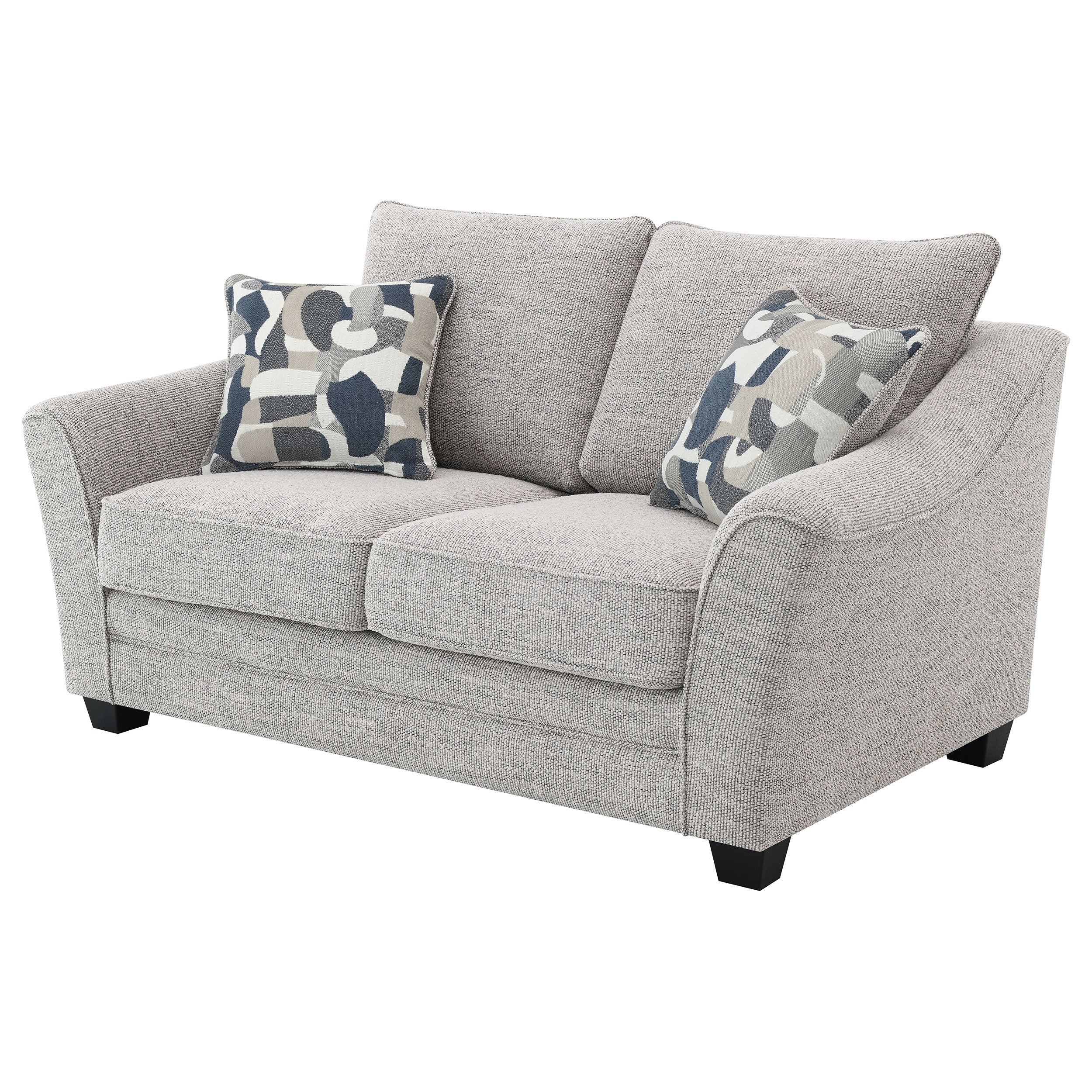 Tomkins Boucle Upholstered Loveseat Light Grey-
