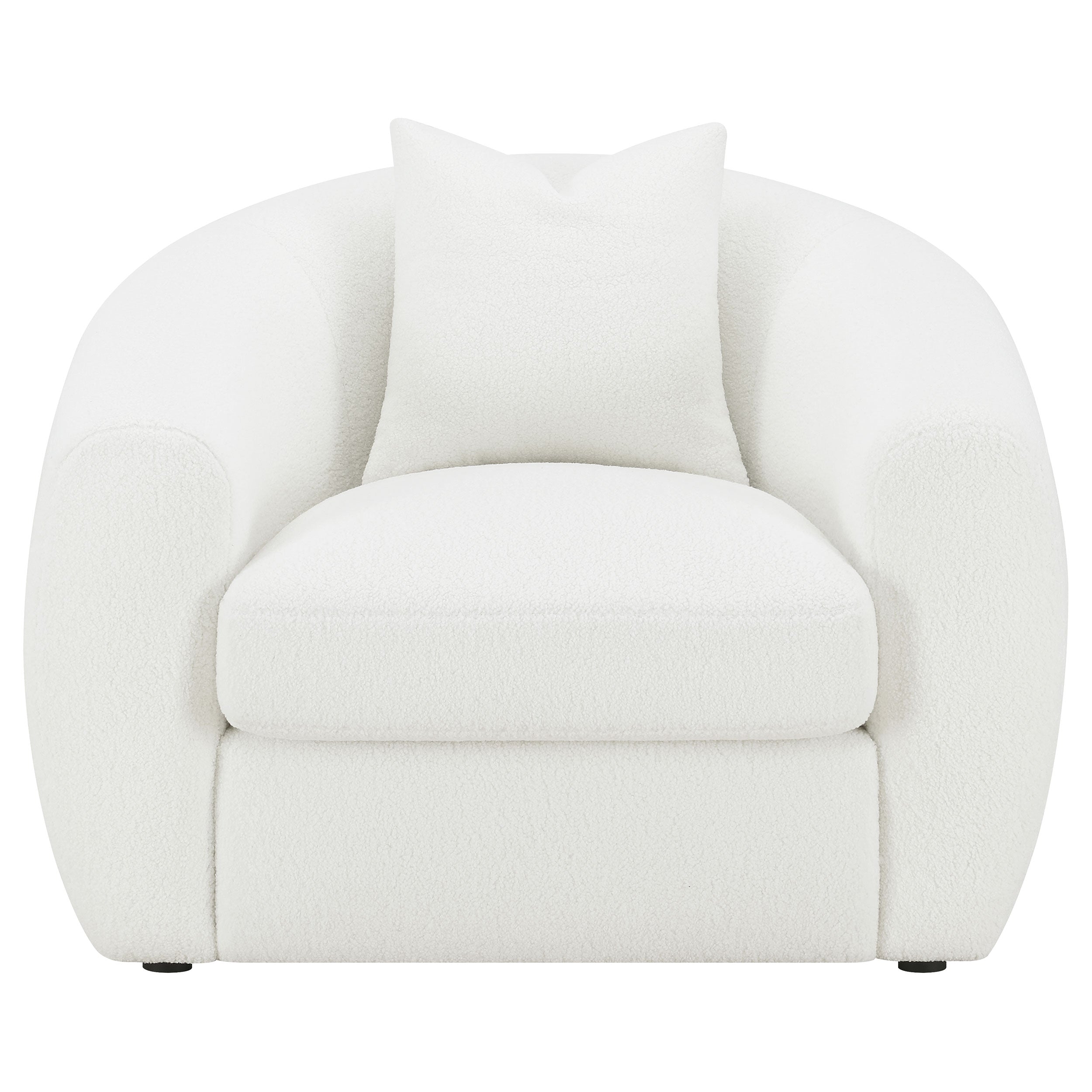 Isabella Faux Sheepskin Upholstered Accent Chair Natural-CoasterElevations