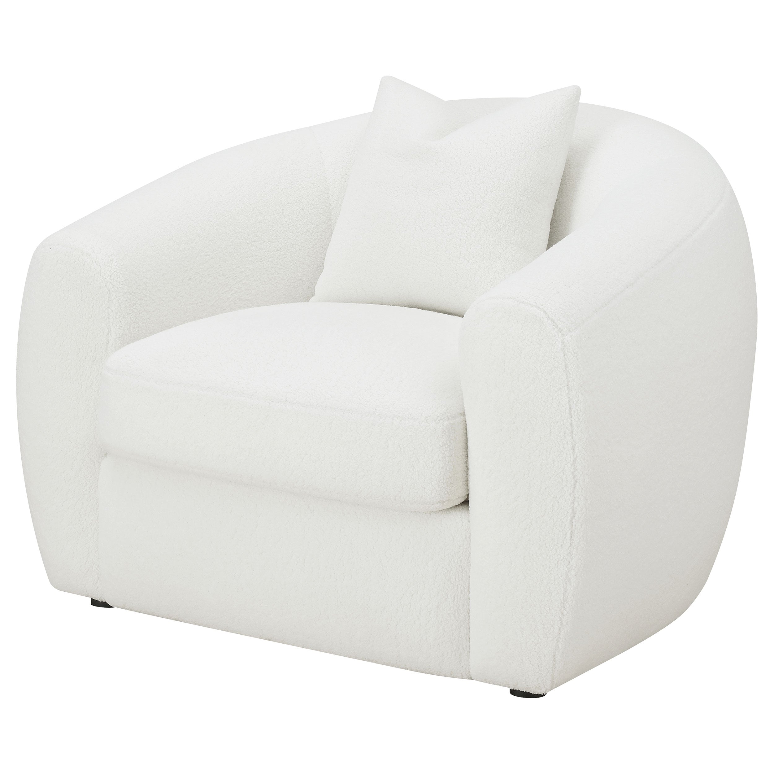 Isabella Faux Sheepskin Upholstered Accent Chair Natural-CoasterElevations