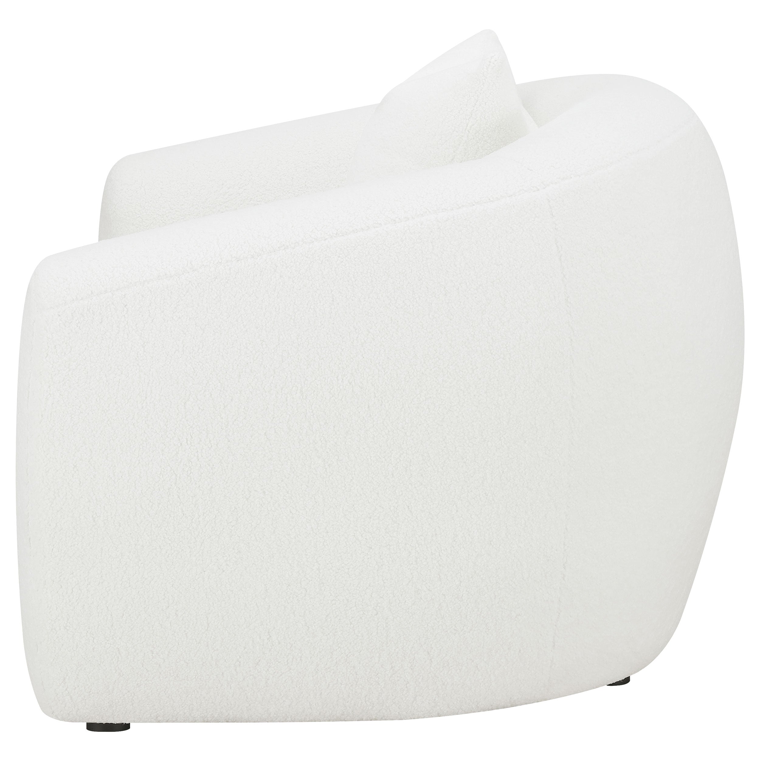 Isabella Faux Sheepskin Upholstered Accent Chair Natural-CoasterElevations