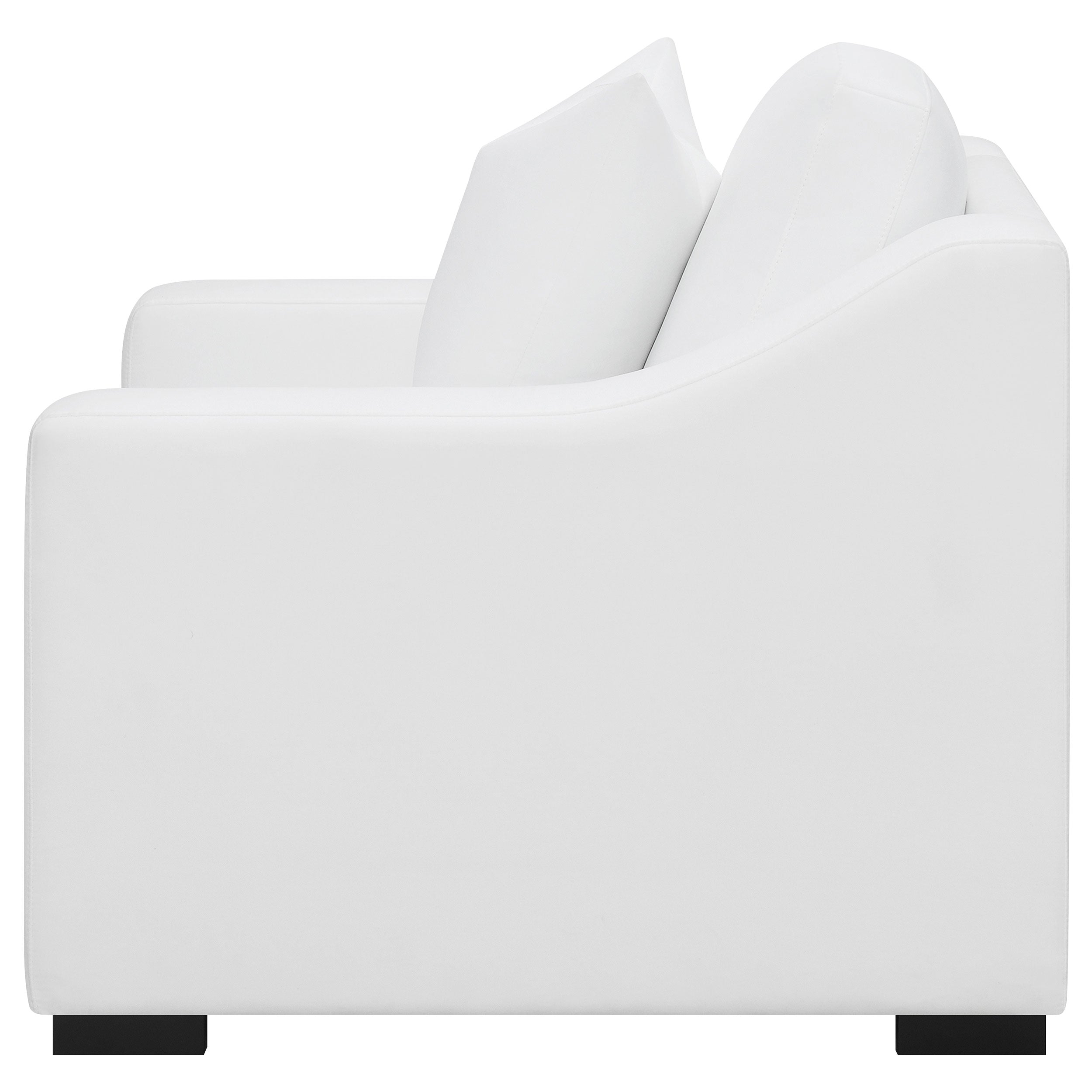 Ashlyn Upholstered Sloped Arm Accent Chair White-CoasterElevations