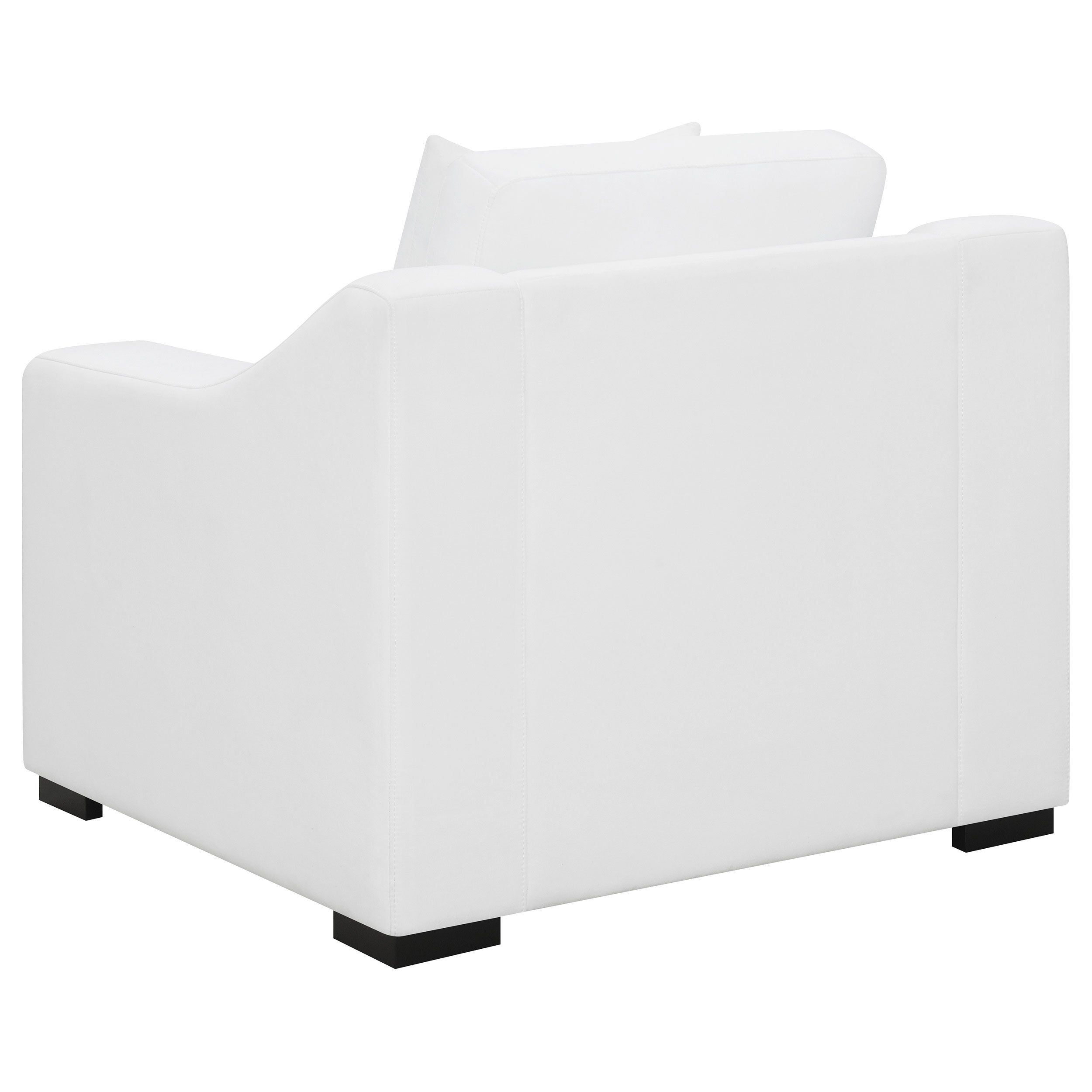 Ashlyn Upholstered Sloped Arm Accent Chair White-CoasterElevations
