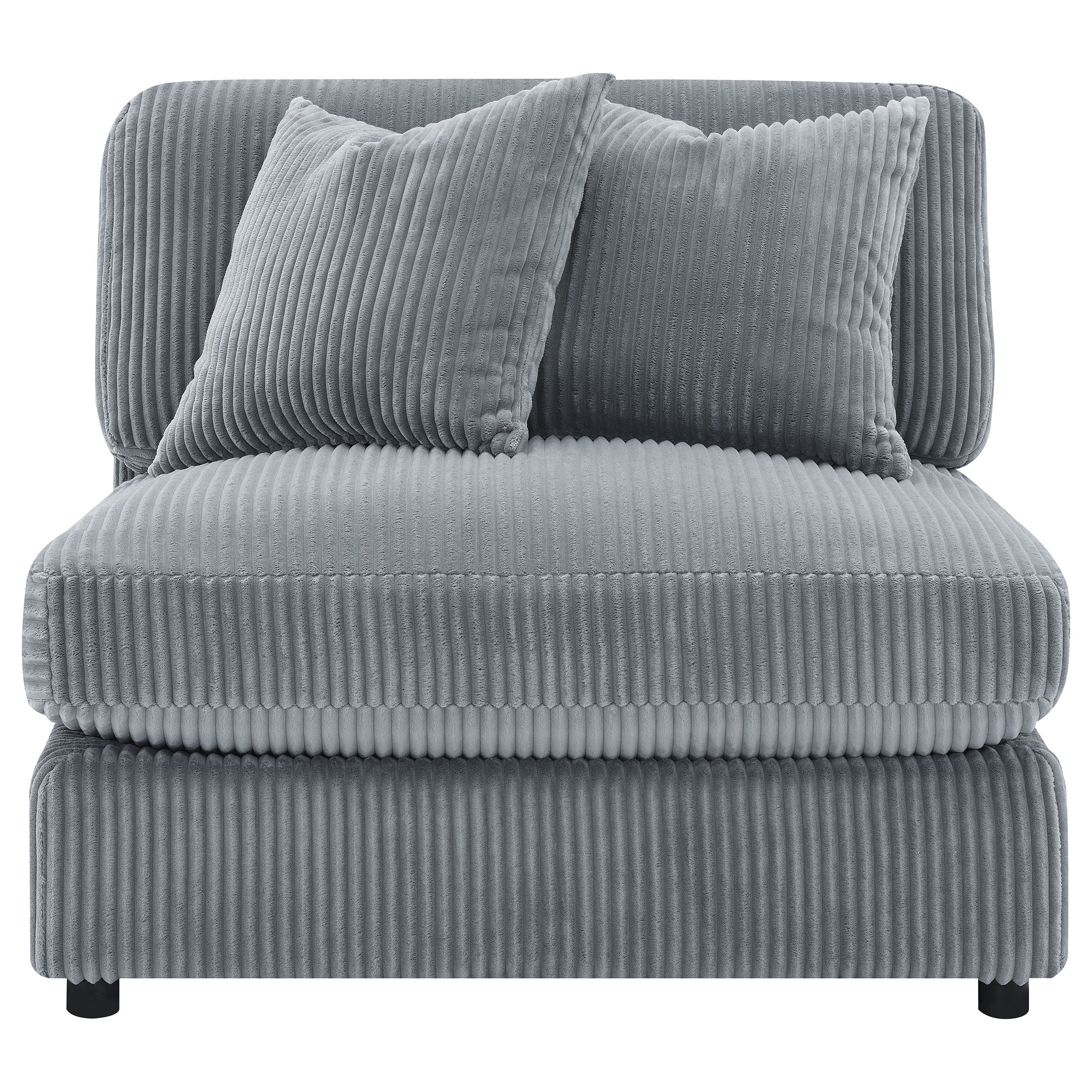 Blaine Upholstered Reversible Chaise Sectional Sofa Fog-