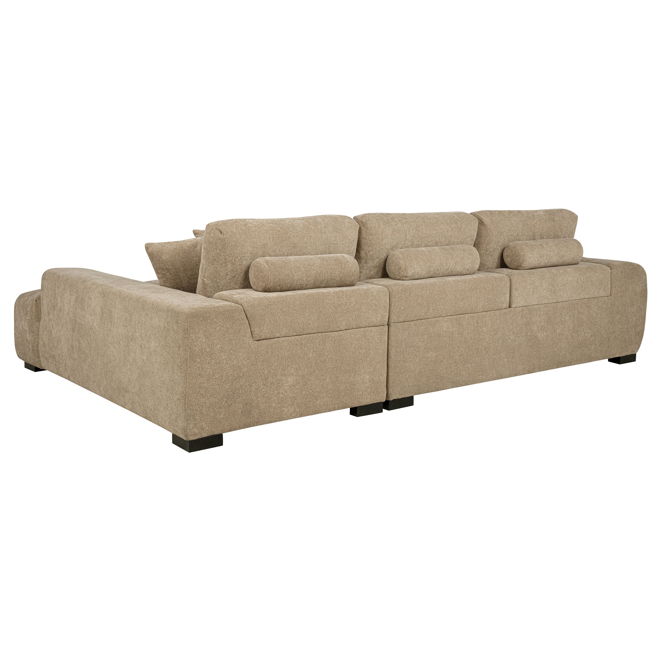 Octavia Upholstered Sectional Chaise Sofa Camel-