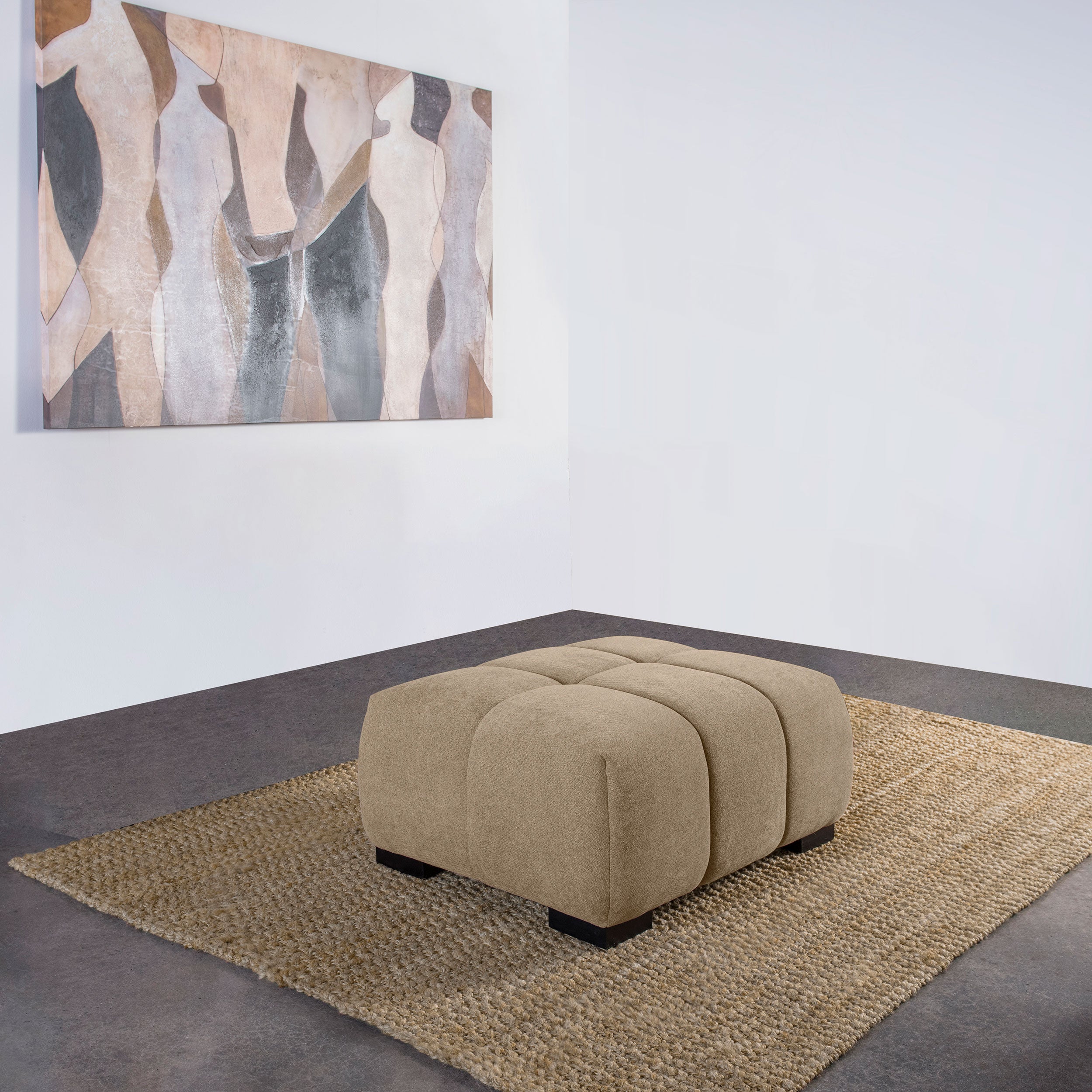 Octavia Upholstered Rectangular Ottoman Camel-