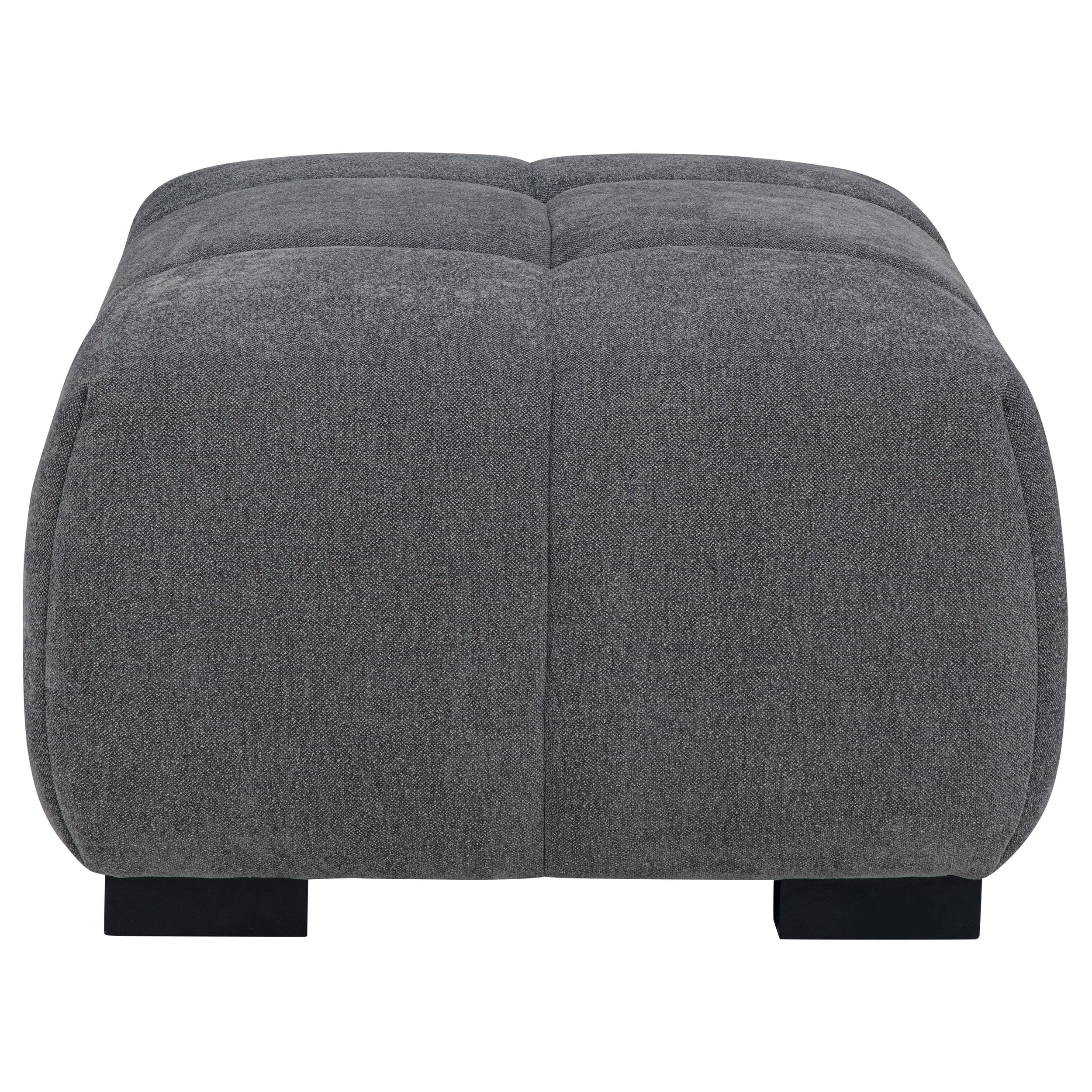 Octavia Upholstered Rectangular Ottoman Charcoal Grey-