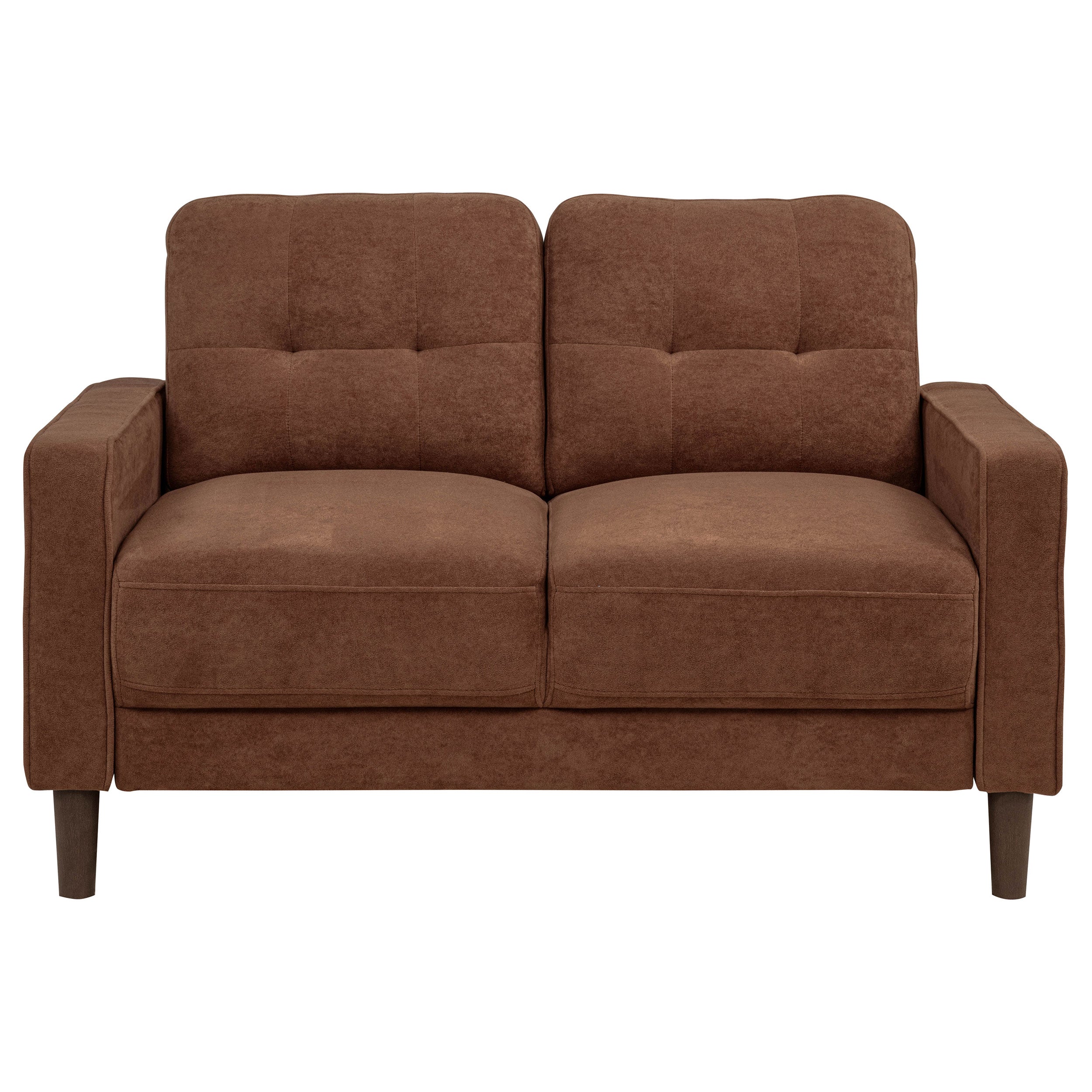Bowen II Fabric Upholstered Track Arm Loveseat Rust-