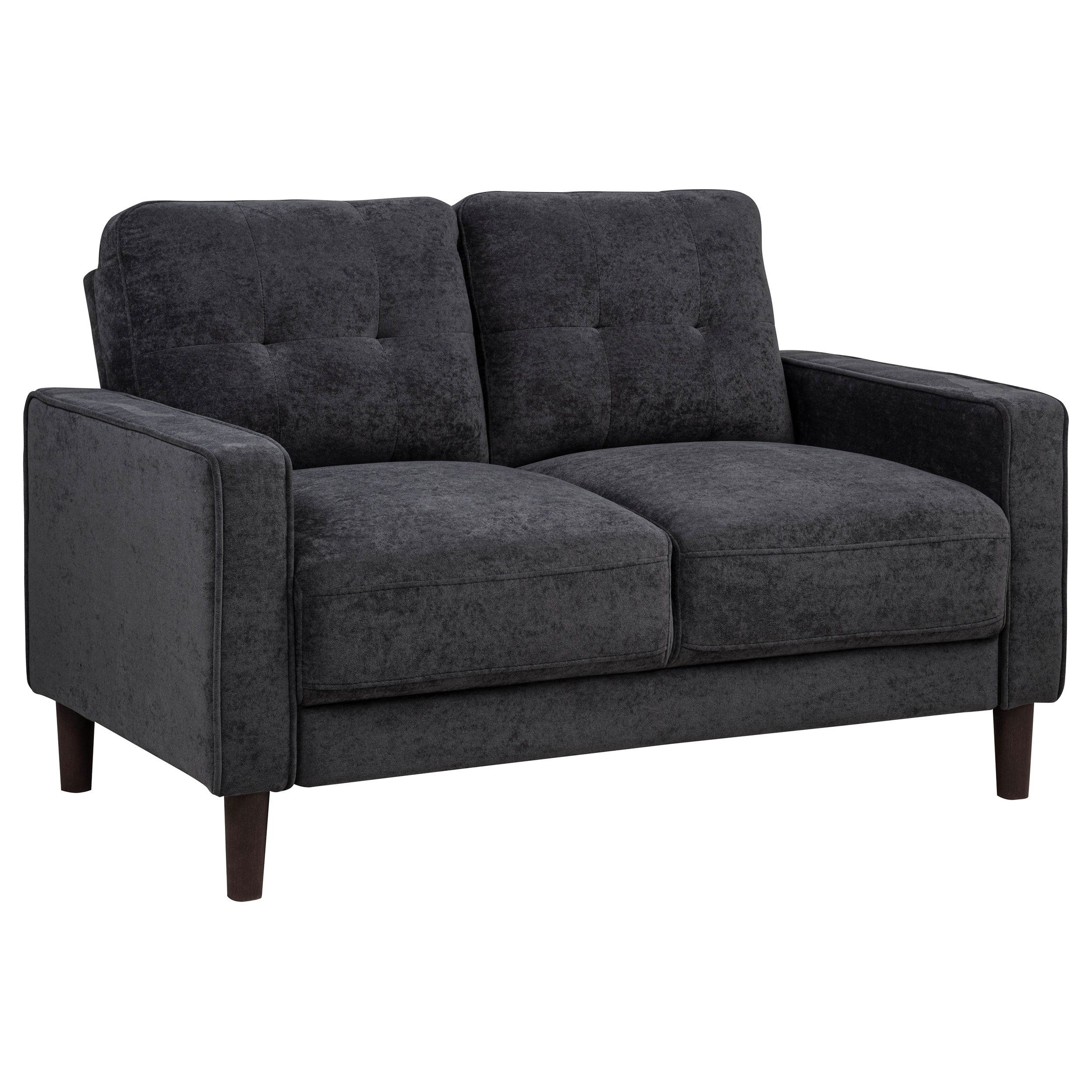 Bowen II Fabric Upholstered Track Arm Loveseat Steel Grey-
