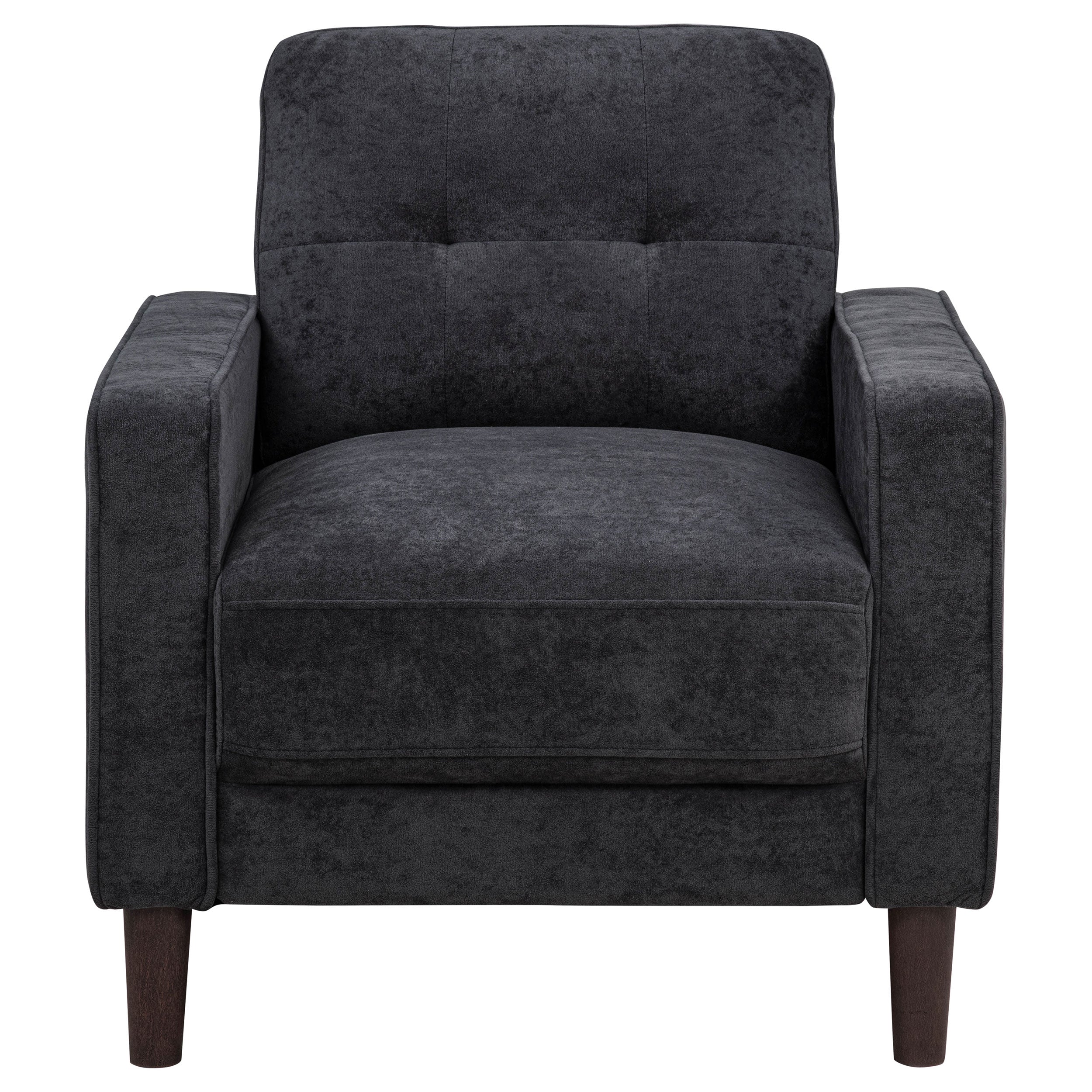 Bowen II Fabric Upholstered Track Arm Chair Steel Grey-
