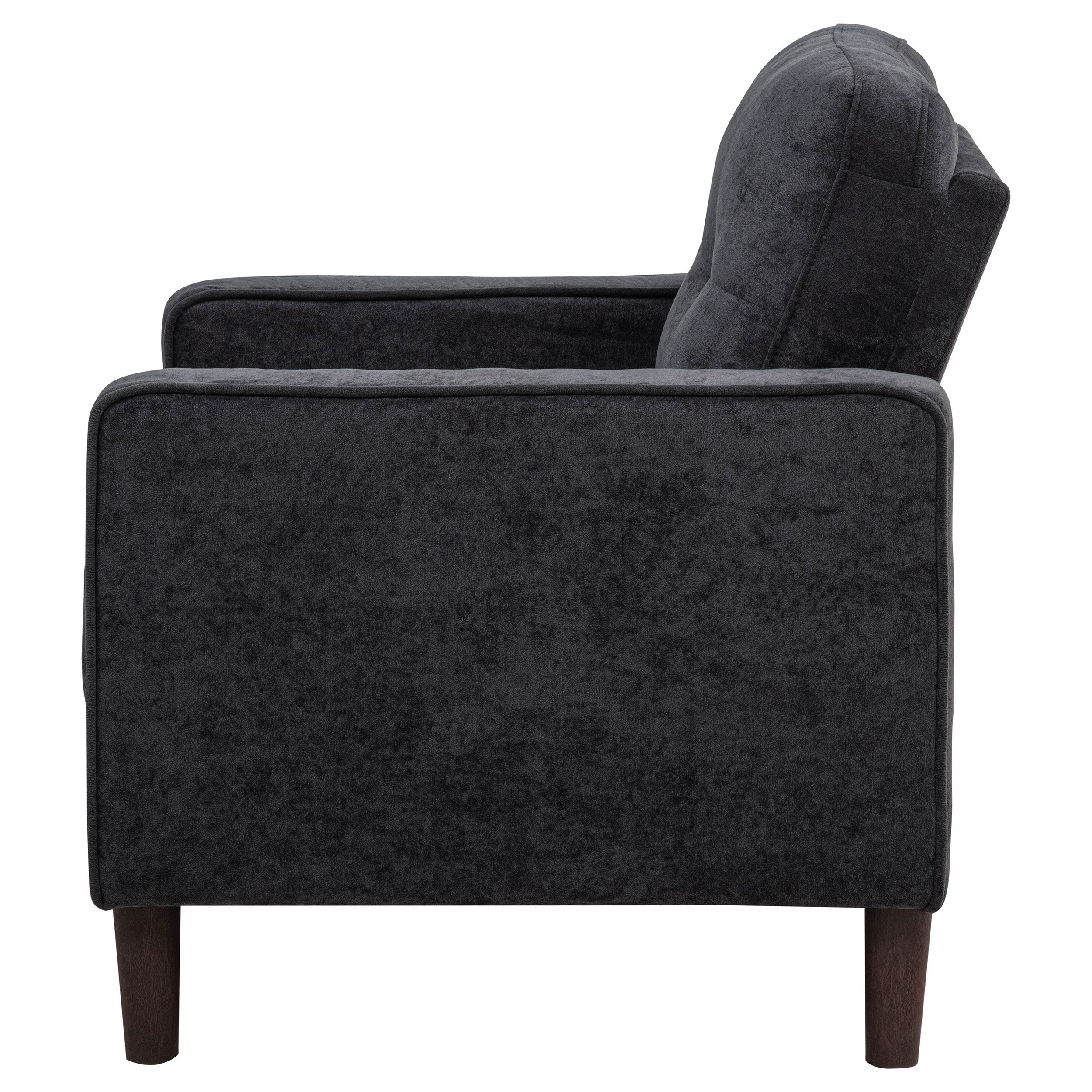 Bowen II Fabric Upholstered Track Arm Chair Steel Grey-