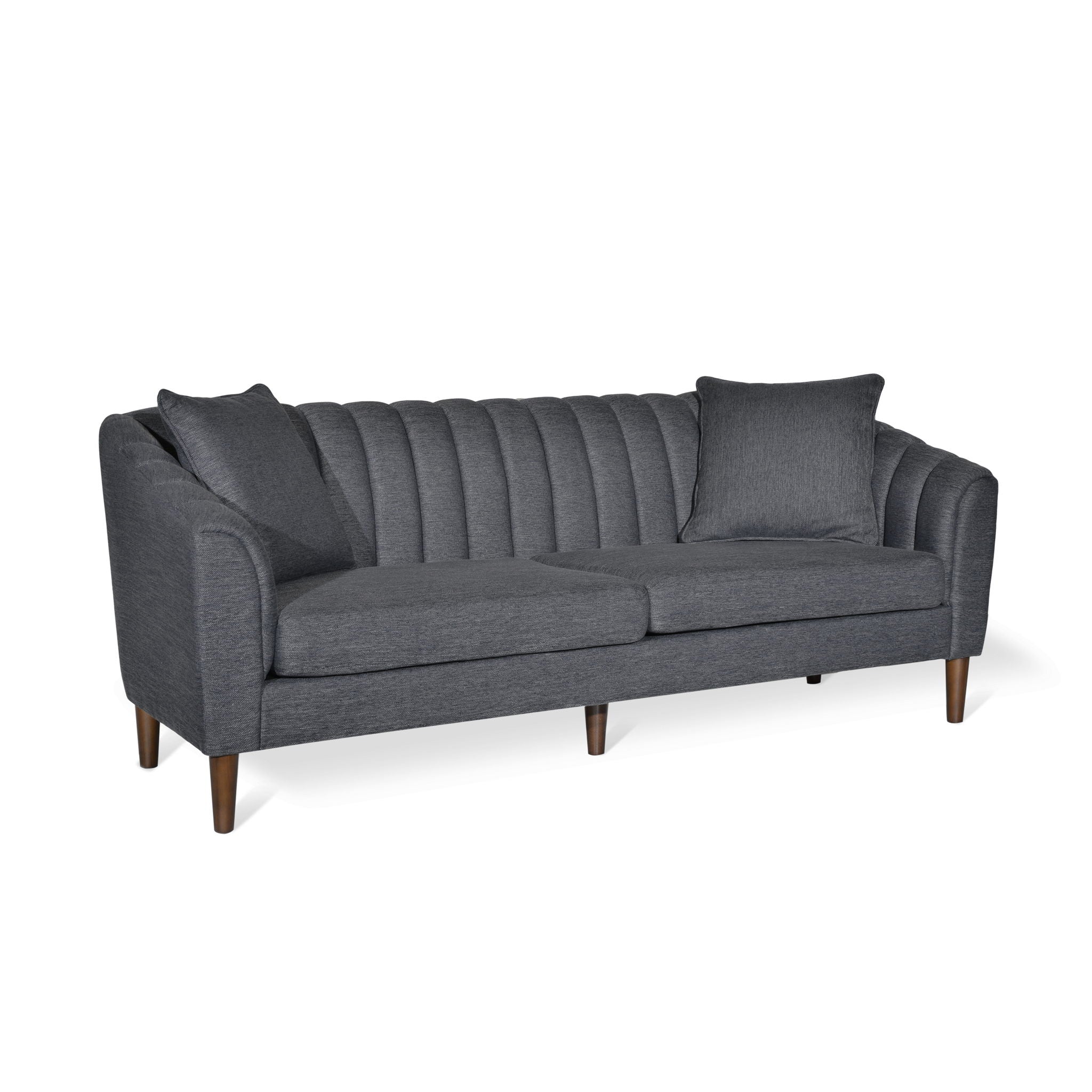 Contemporary 3 Seater Sofa With Plush Accents