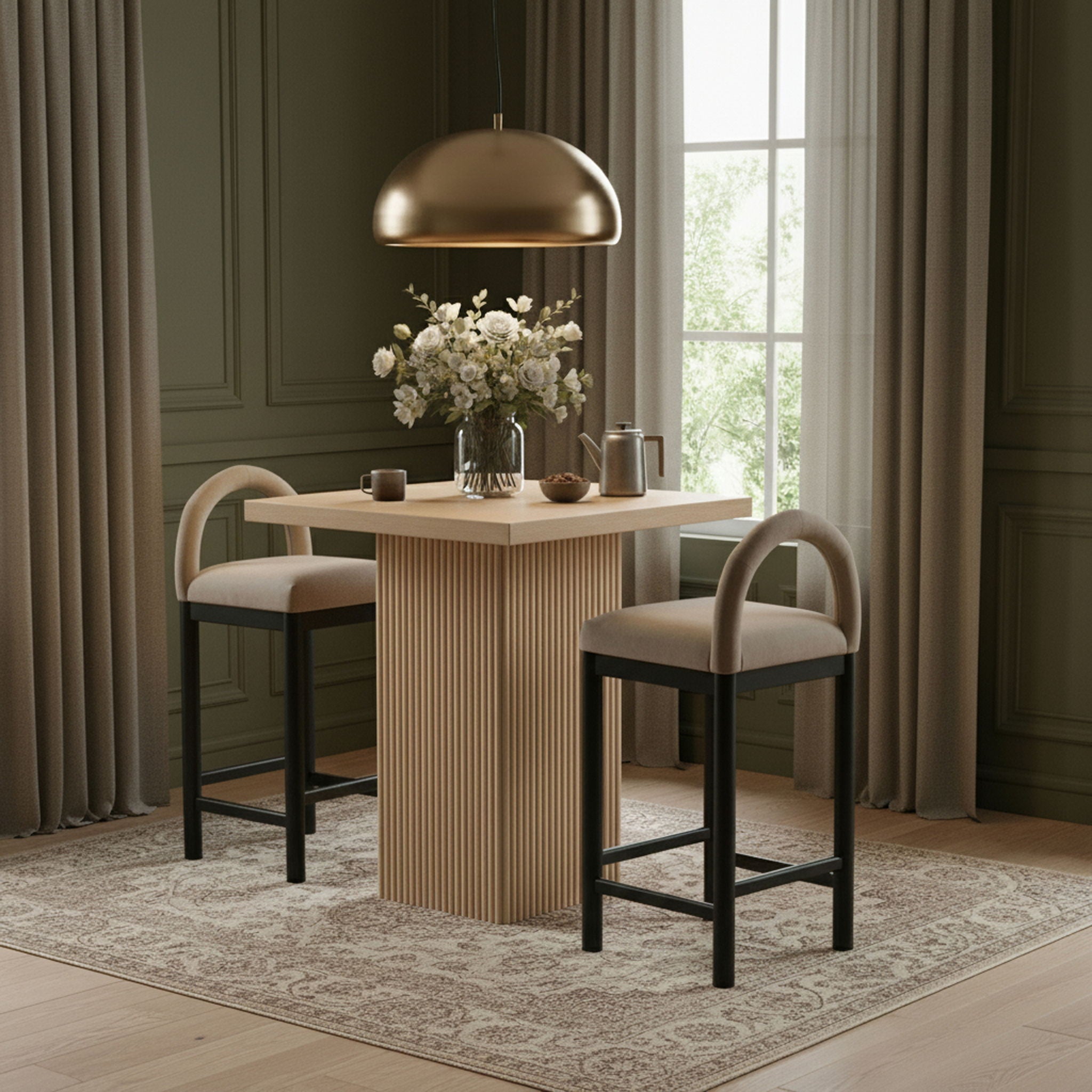 Belinda - Oak Veneer And Solid Wood Table
