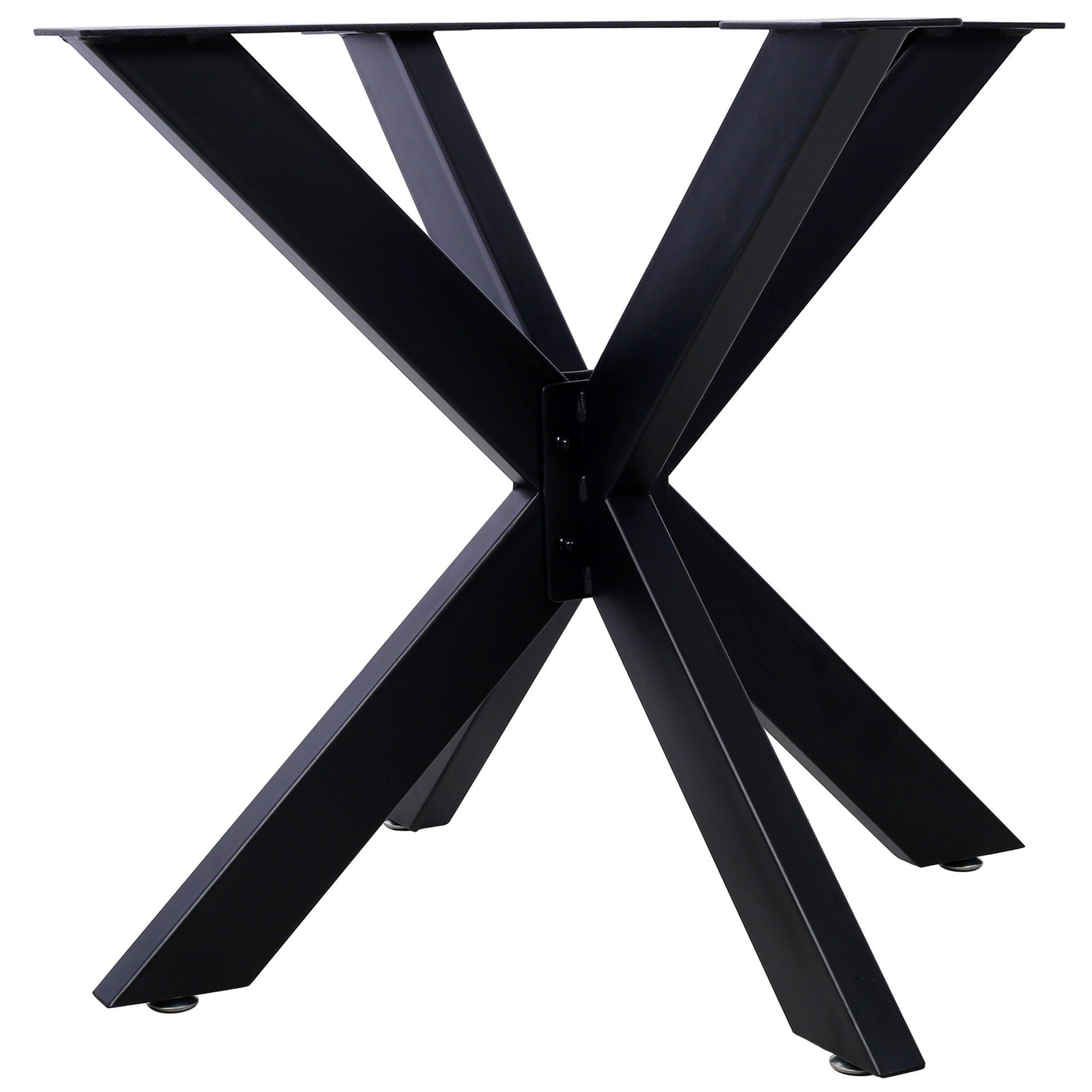 Spider Shaped Steel Table Legs, Metal Dining Table Frame, Heavy Duty Box Section Table Base - Black - Best Buy Furniture