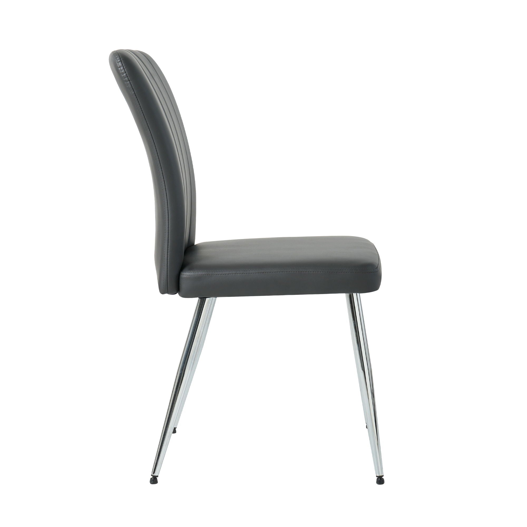 Modern Dining Chair With Electroplated Metal Legs (Set of 4)