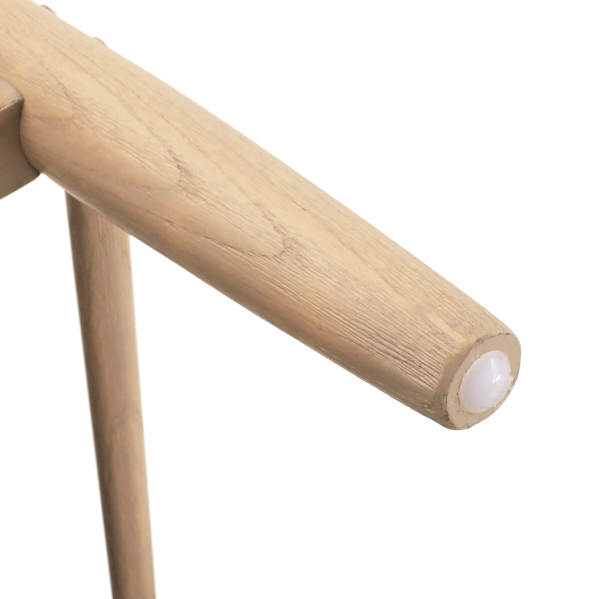 Modern Fabric Upholstered Loveseat With Elm Wood Legs And Flare Arms - Beige