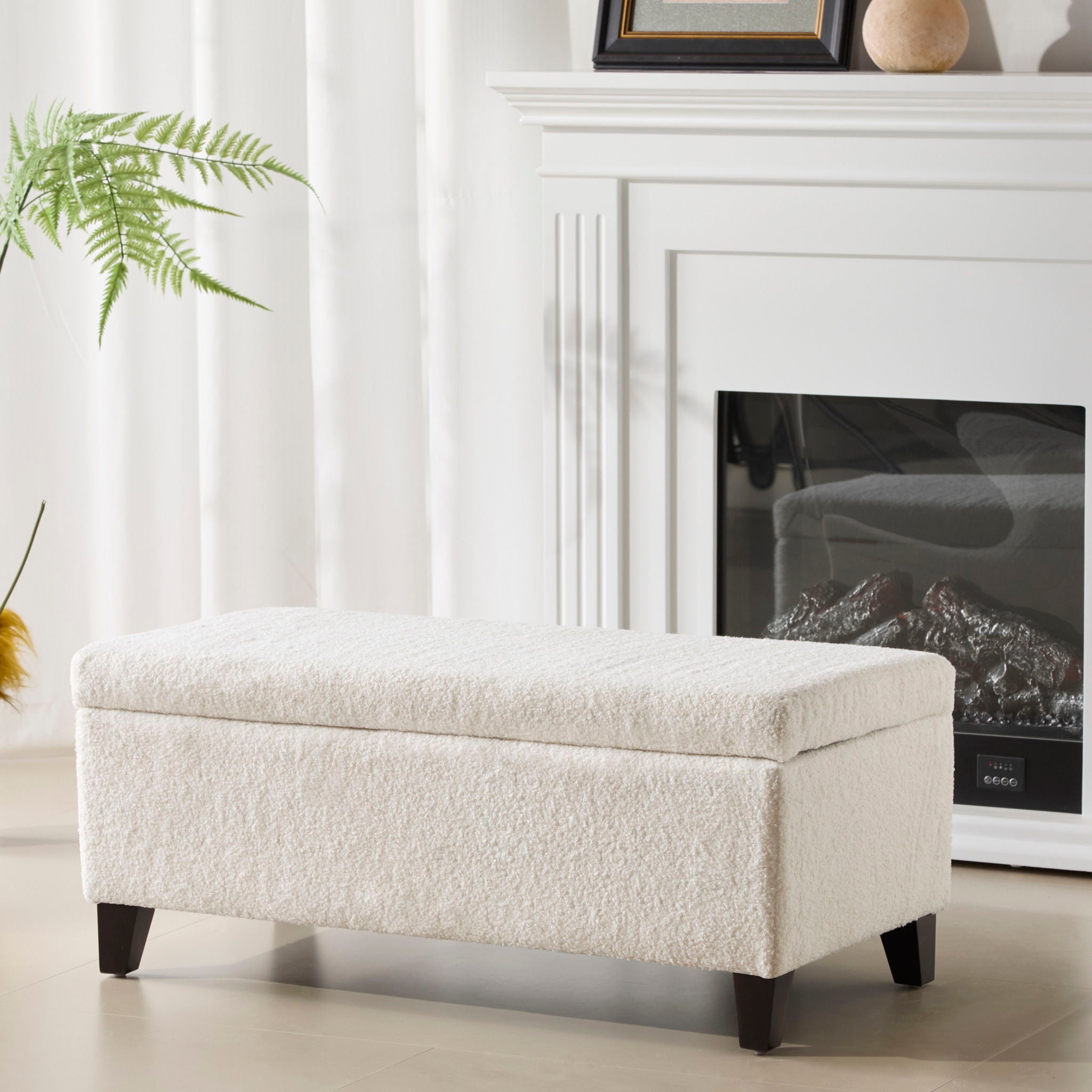 Storage Ottoman With Flip Top Lid